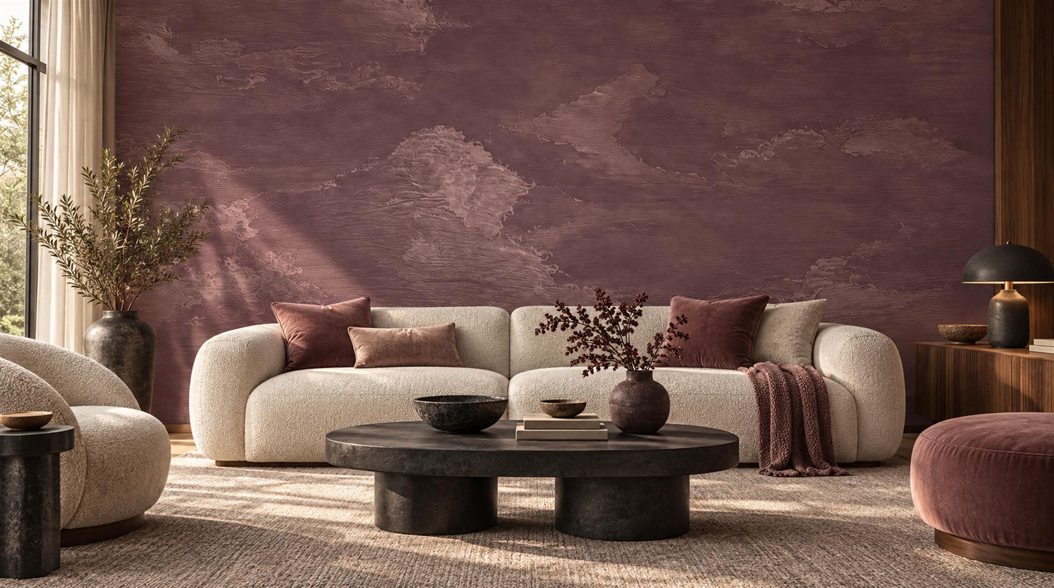 Neutral Soft Cloudscape Wallpaper Mural Scene