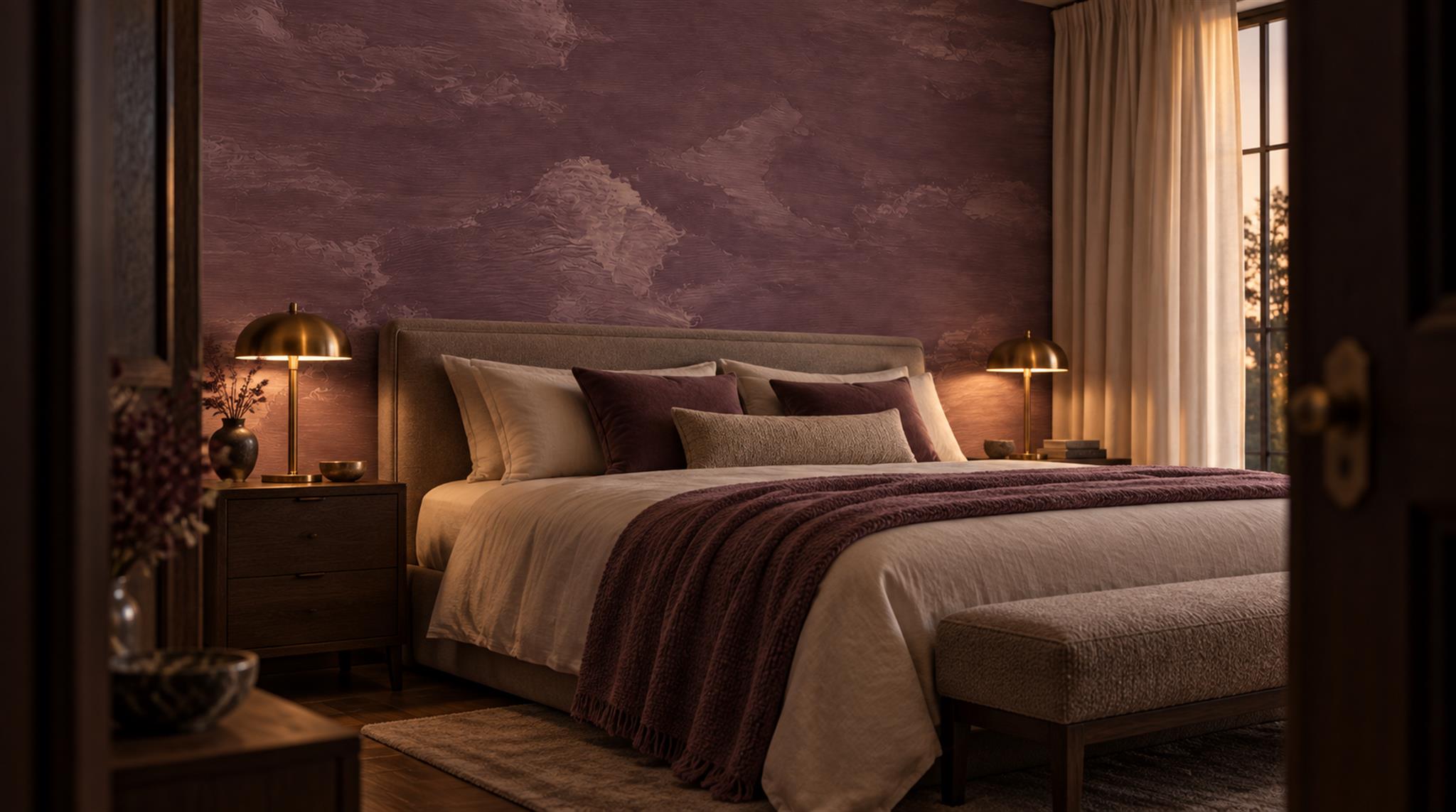Neutral Soft Cloudscape Wallpaper Mural Scene