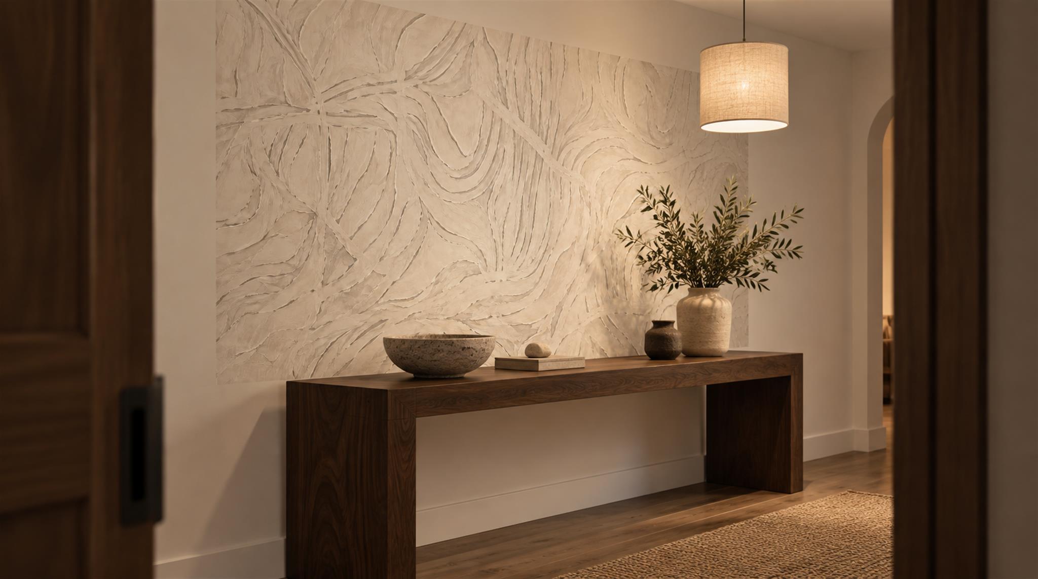 Ivory Decorative Wall Art Wallpaper Mural Main