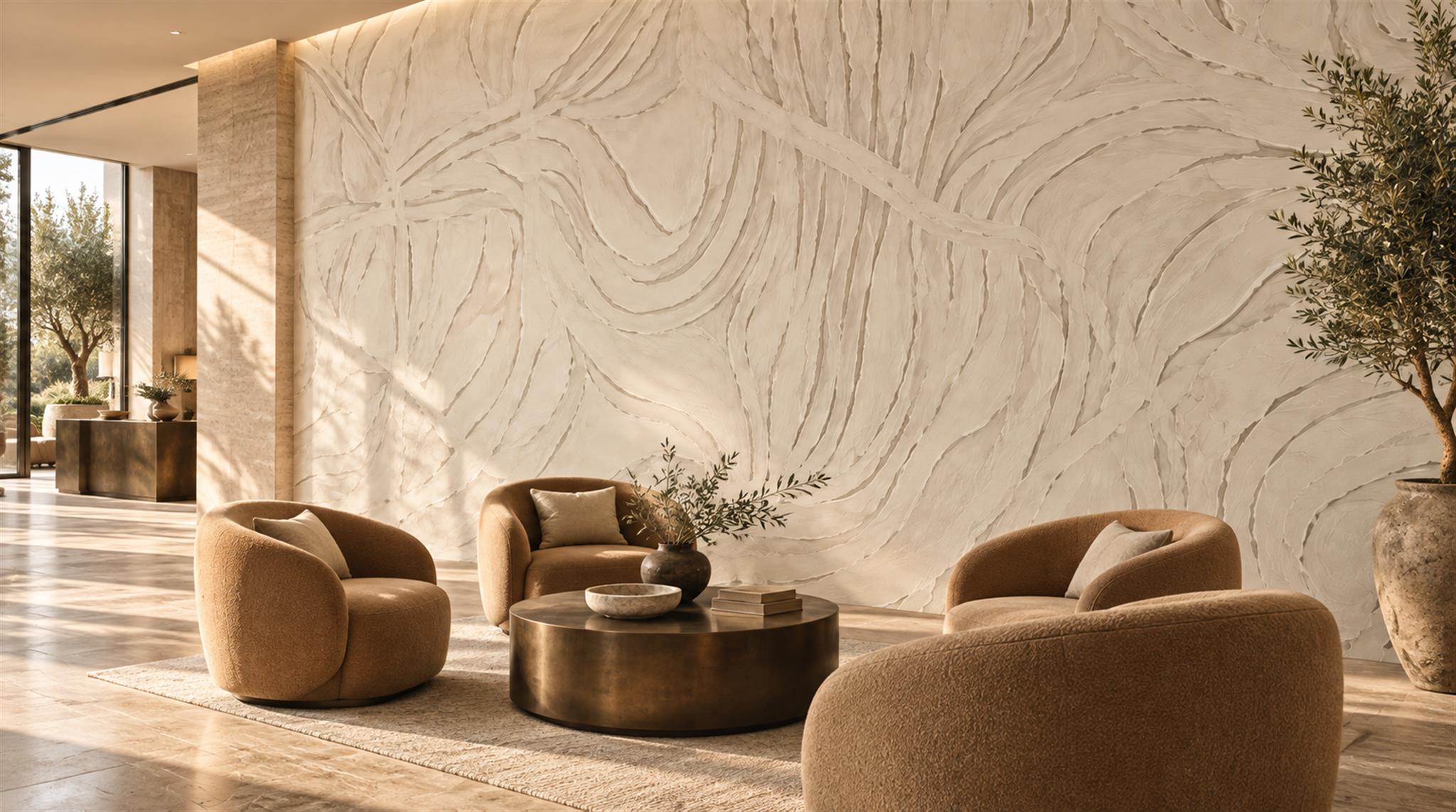 Ivory Decorative Wall Art Wallpaper Mural Scene