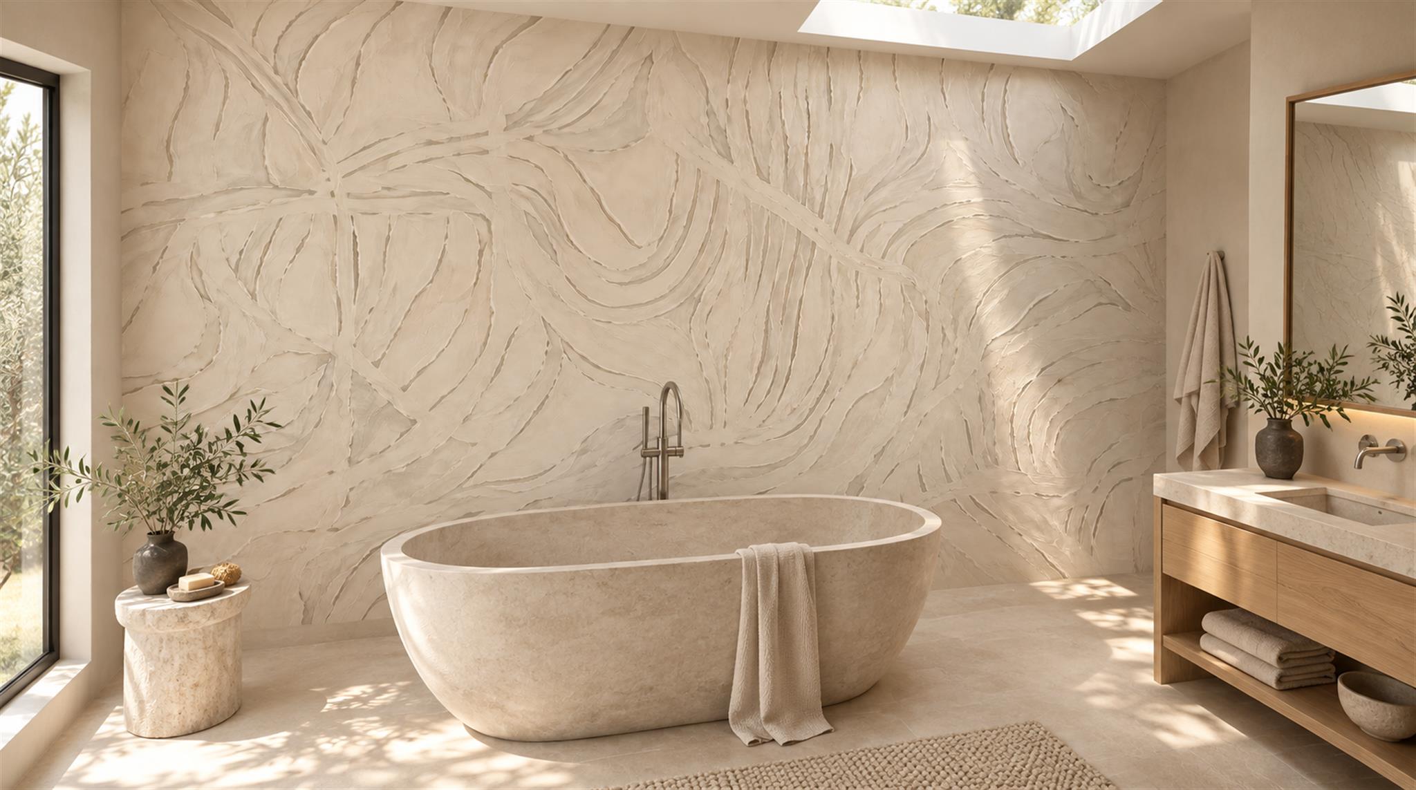 Ivory Decorative Wall Art Wallpaper Mural Scene