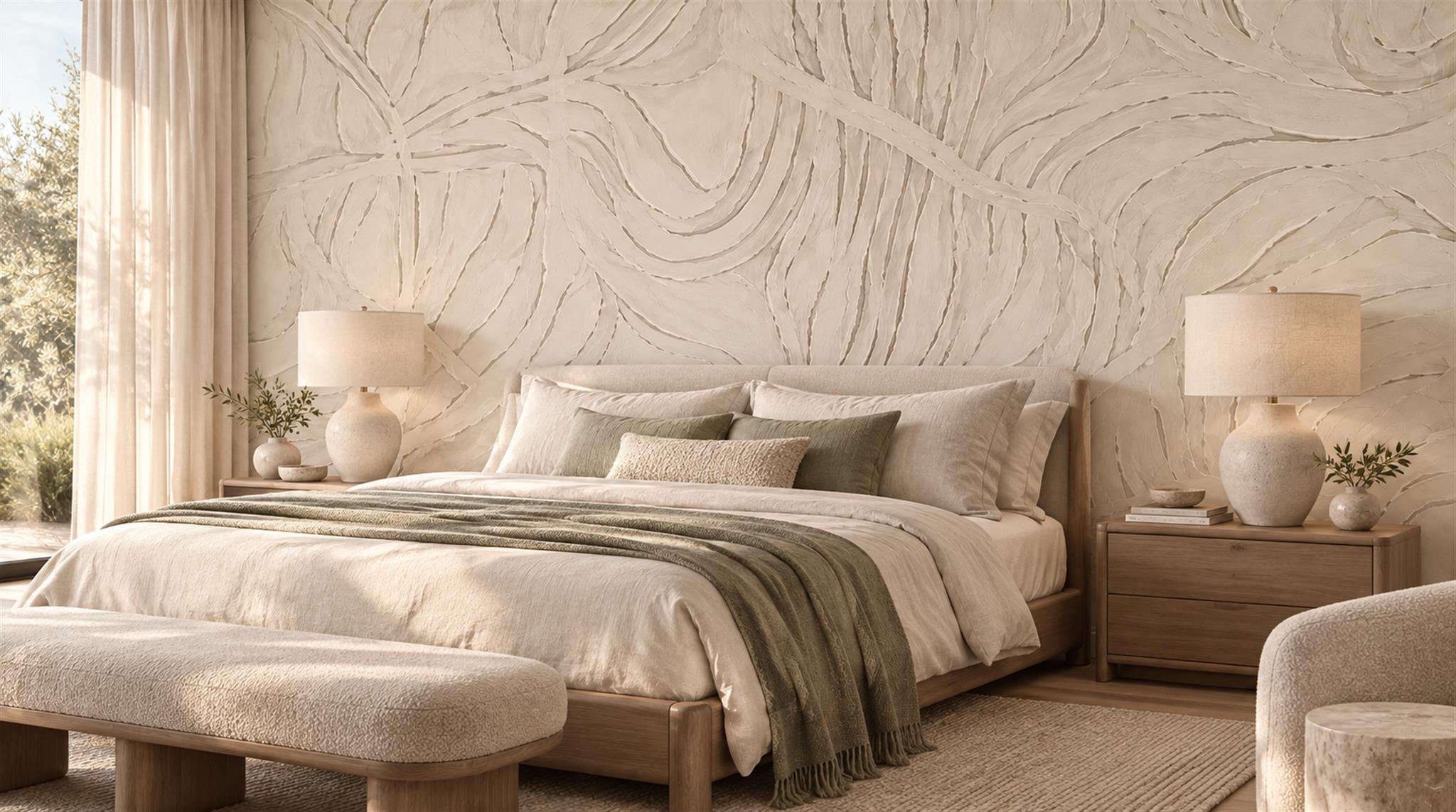 Ivory Decorative Wall Art Wallpaper Mural Scene
