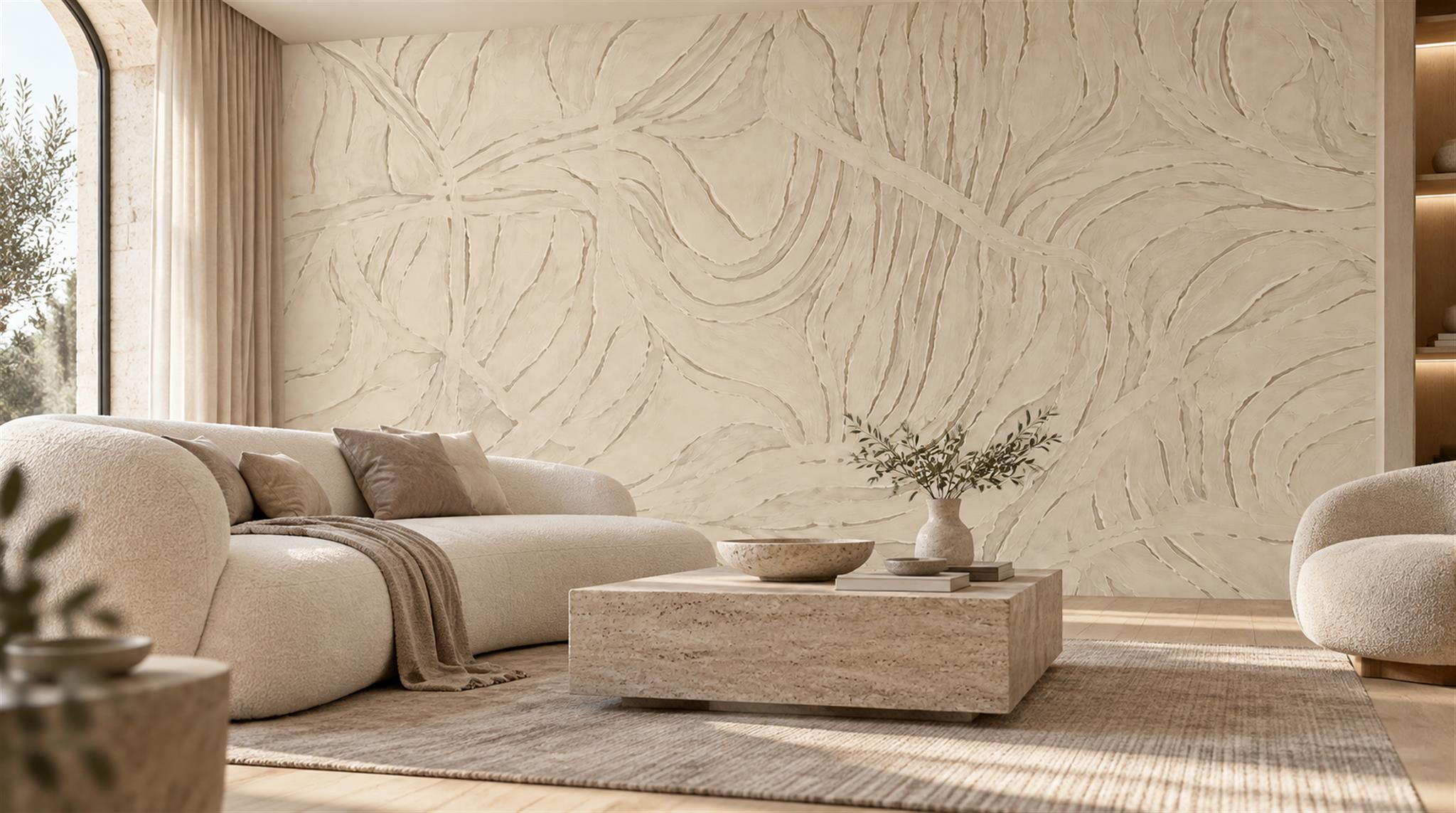 Ivory Decorative Wall Art Wallpaper Mural Scene