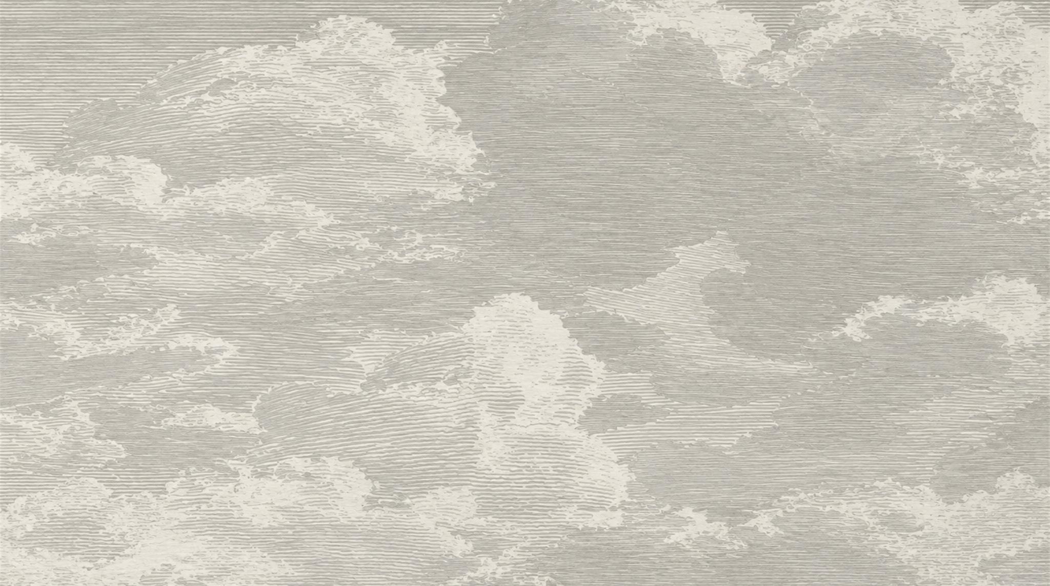 Grey Soft Cloudscape Wallpaper Mural Main