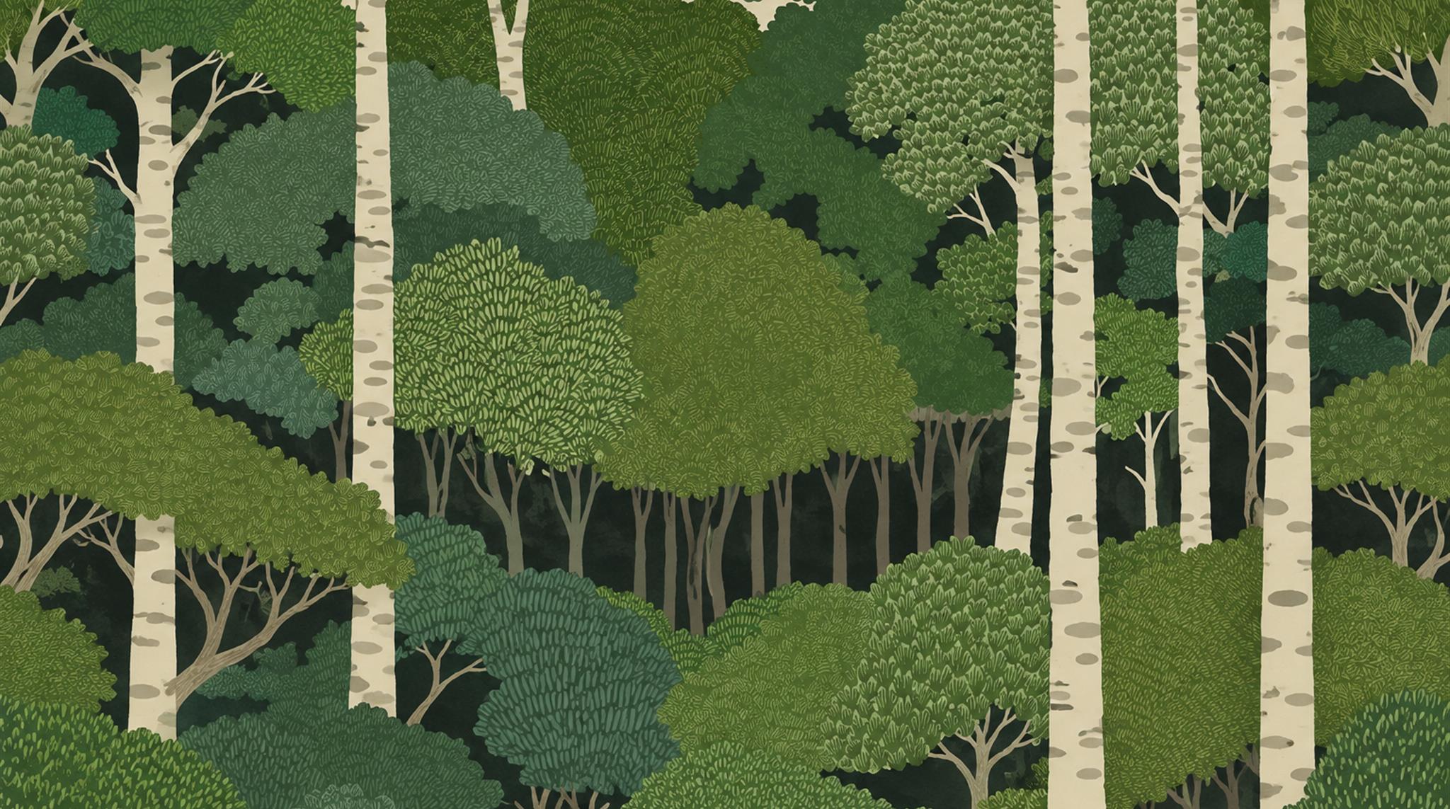 Green Decorative Wall Art Wallpaper Mural Scene