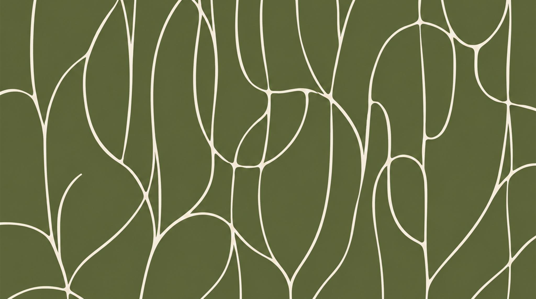 Olive Linear Geometry Wallpaper Mural Main