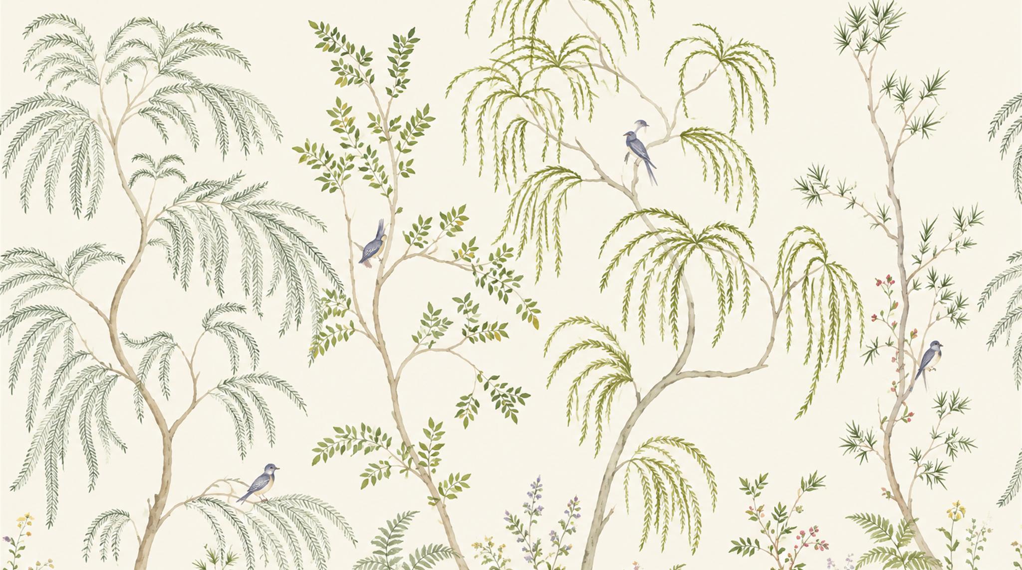 Ivory Palm Leaves Wallpaper Mural Main