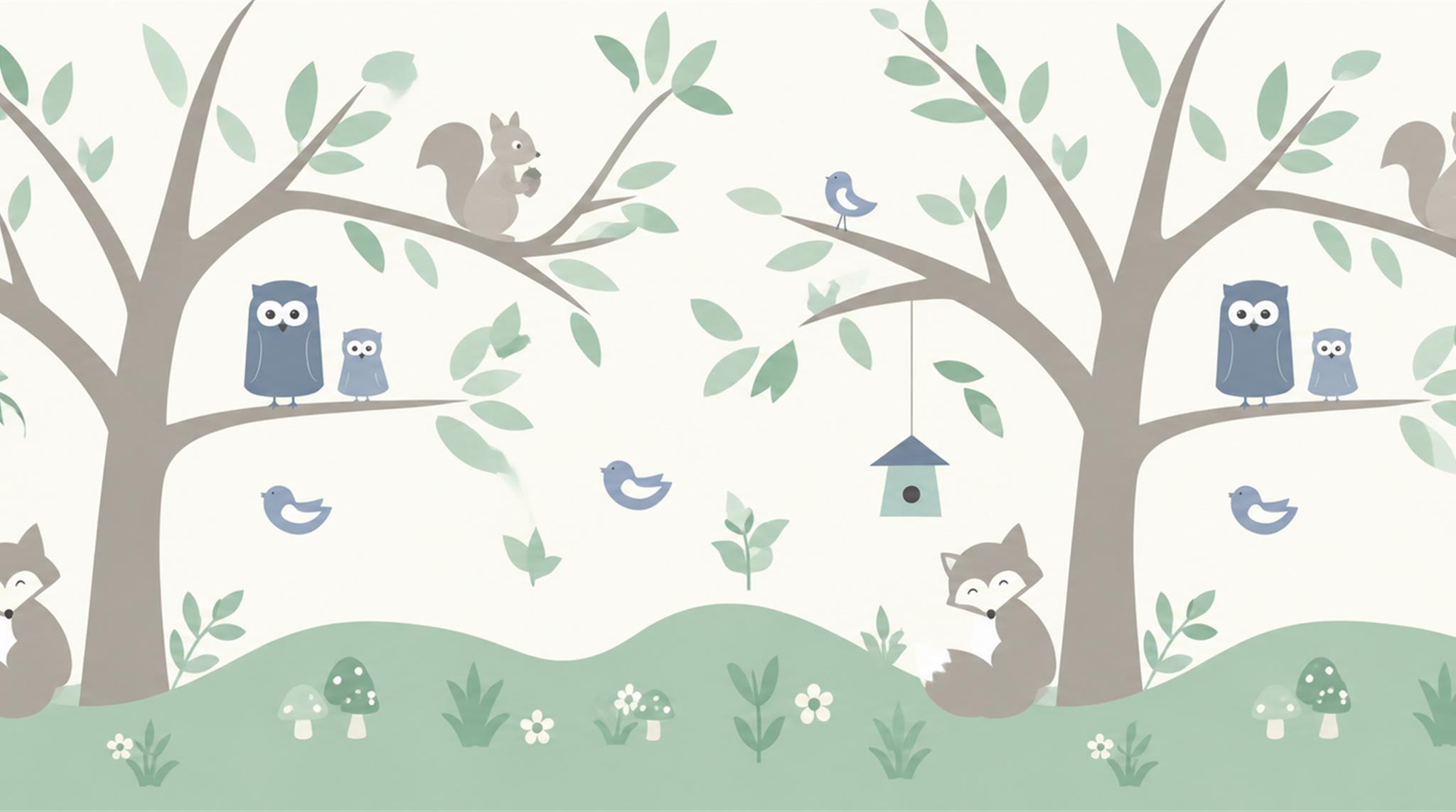 Sage Green Decorative Wall Art Wallpaper Mural Main