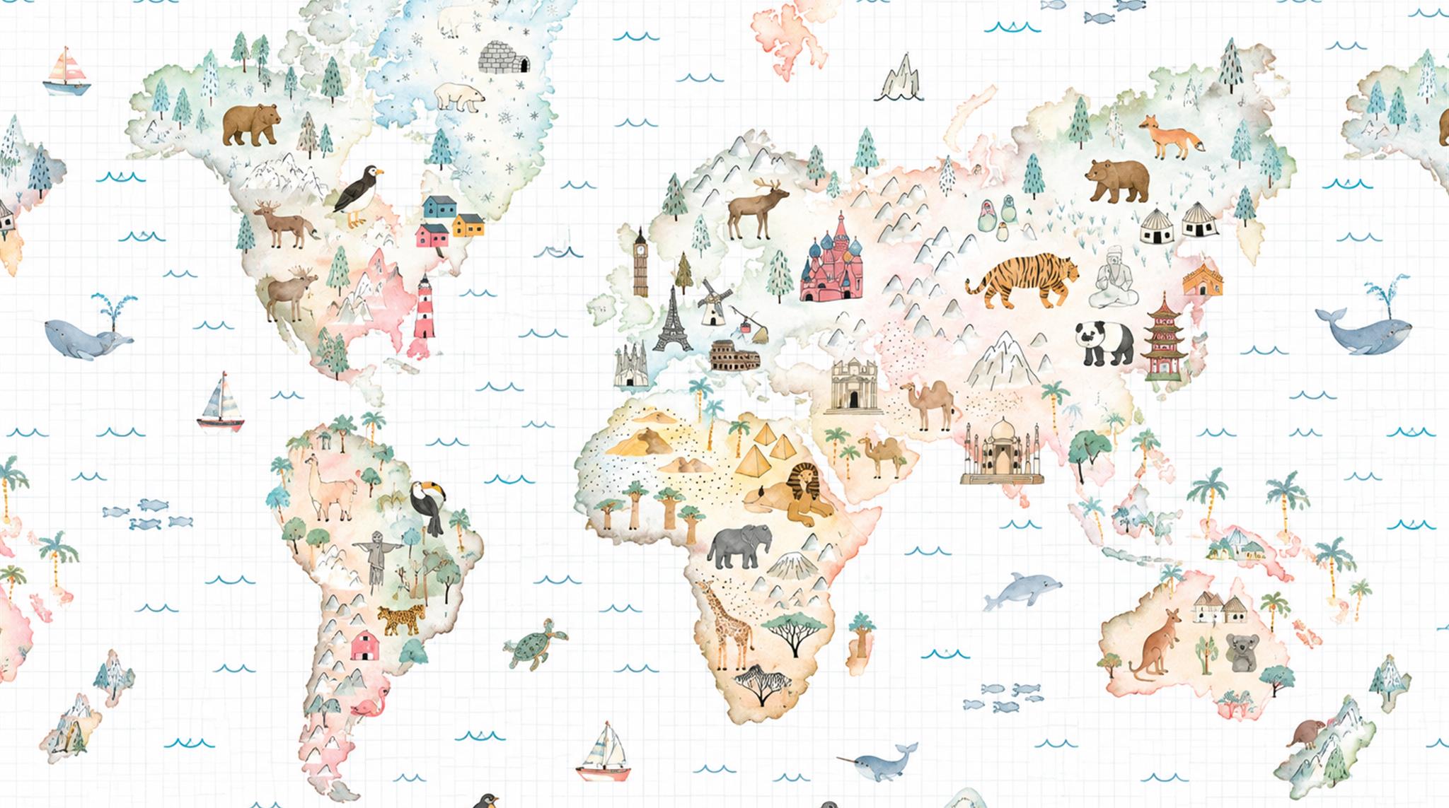 Soft Pastel Decorative Wall Art Wallpaper Mural Main
