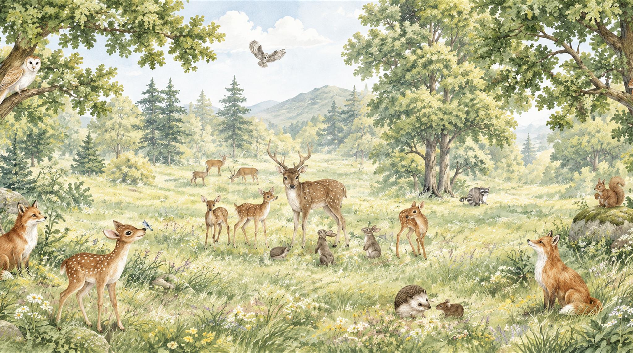 Sage Green Decorative Wall Art Wallpaper Mural Main