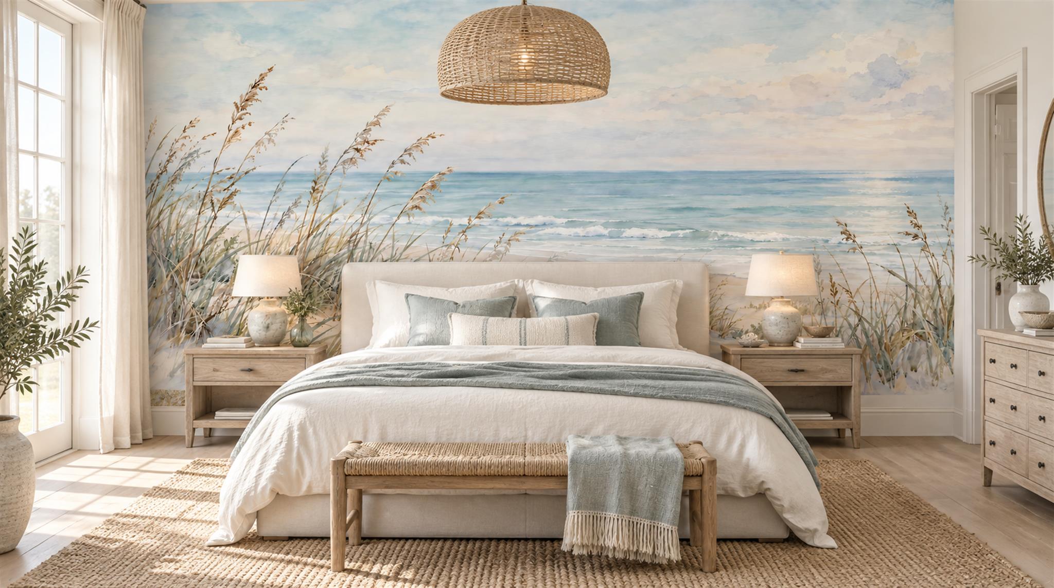 Ivory Beach Landscape Wallpaper Mural Main