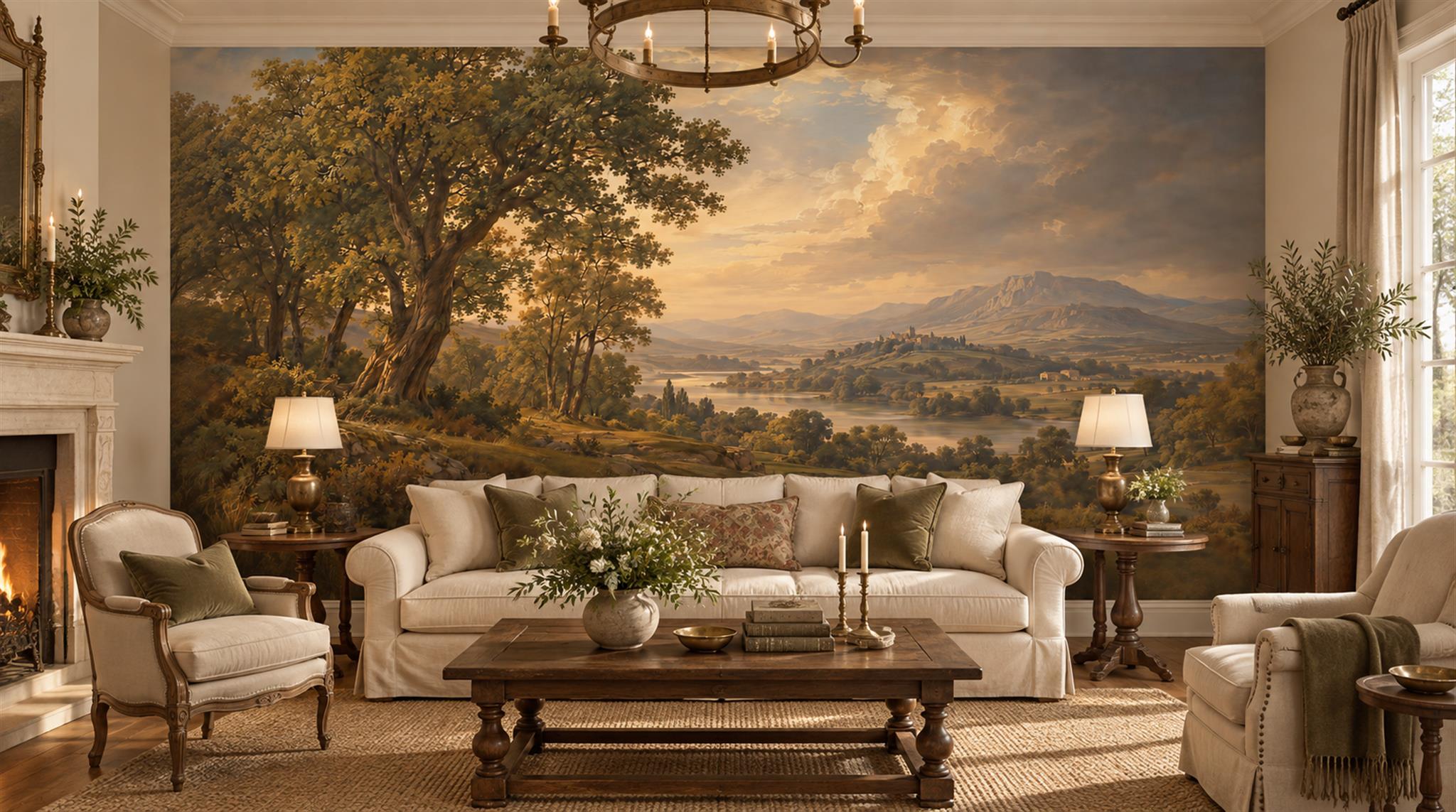Sepia Decorative Wall Art Wallpaper Mural Main