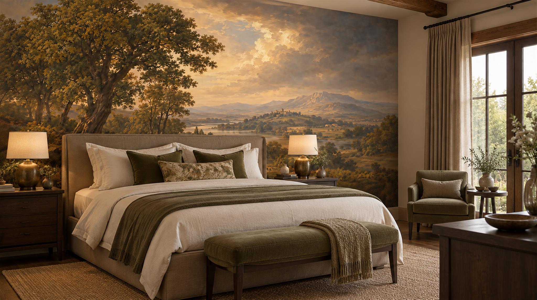 Sepia Decorative Wall Art Wallpaper Mural Scene