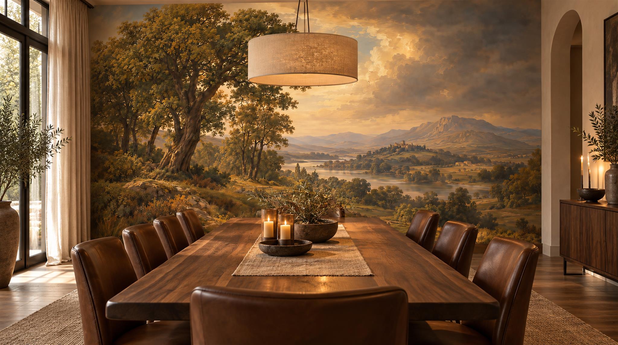 Sepia Decorative Wall Art Wallpaper Mural Scene