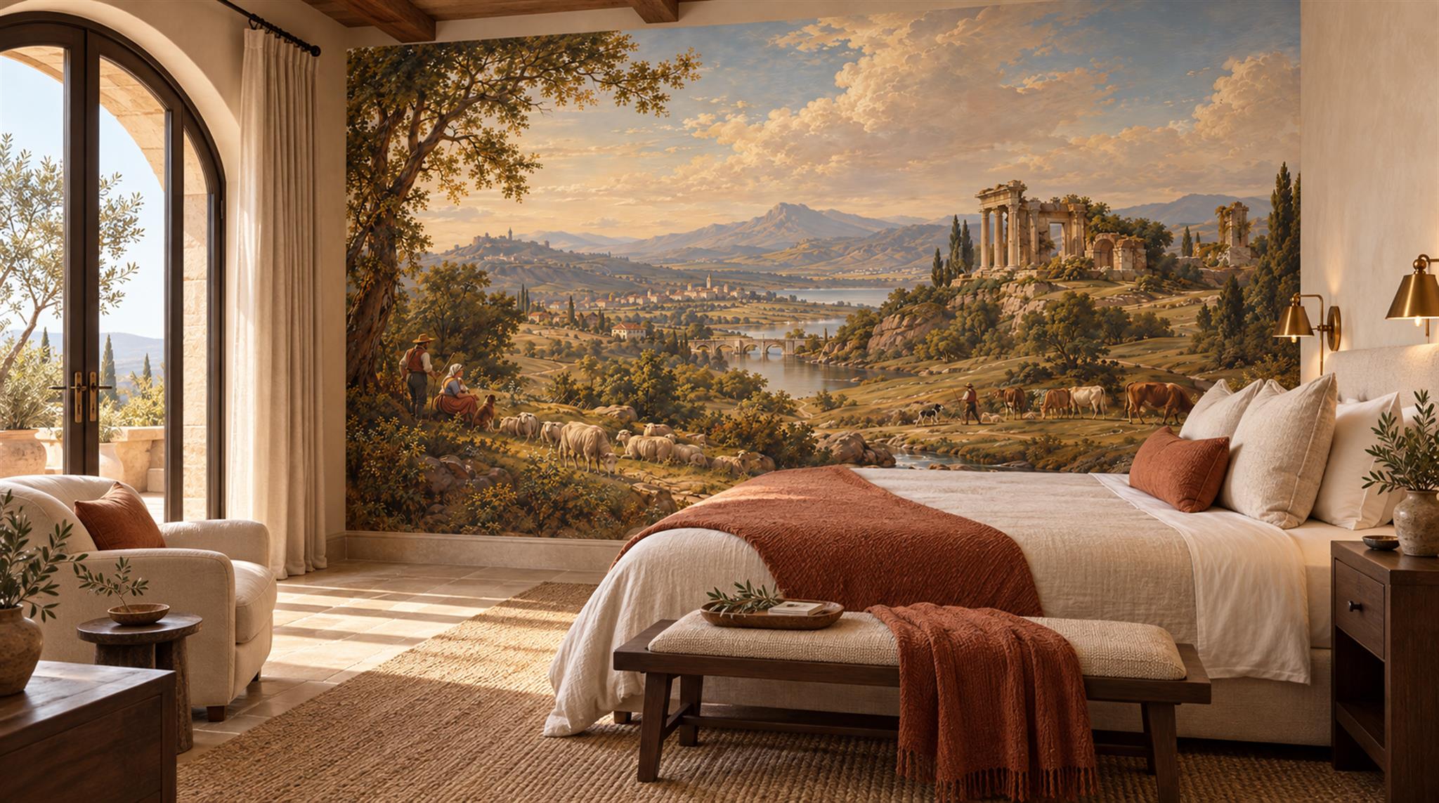 Gold Decorative Wall Art Wallpaper Mural Scene