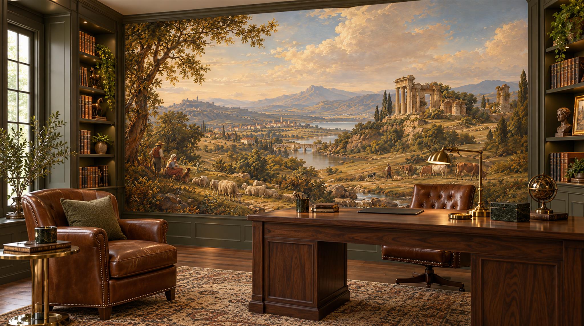Gold Decorative Wall Art Wallpaper Mural Scene