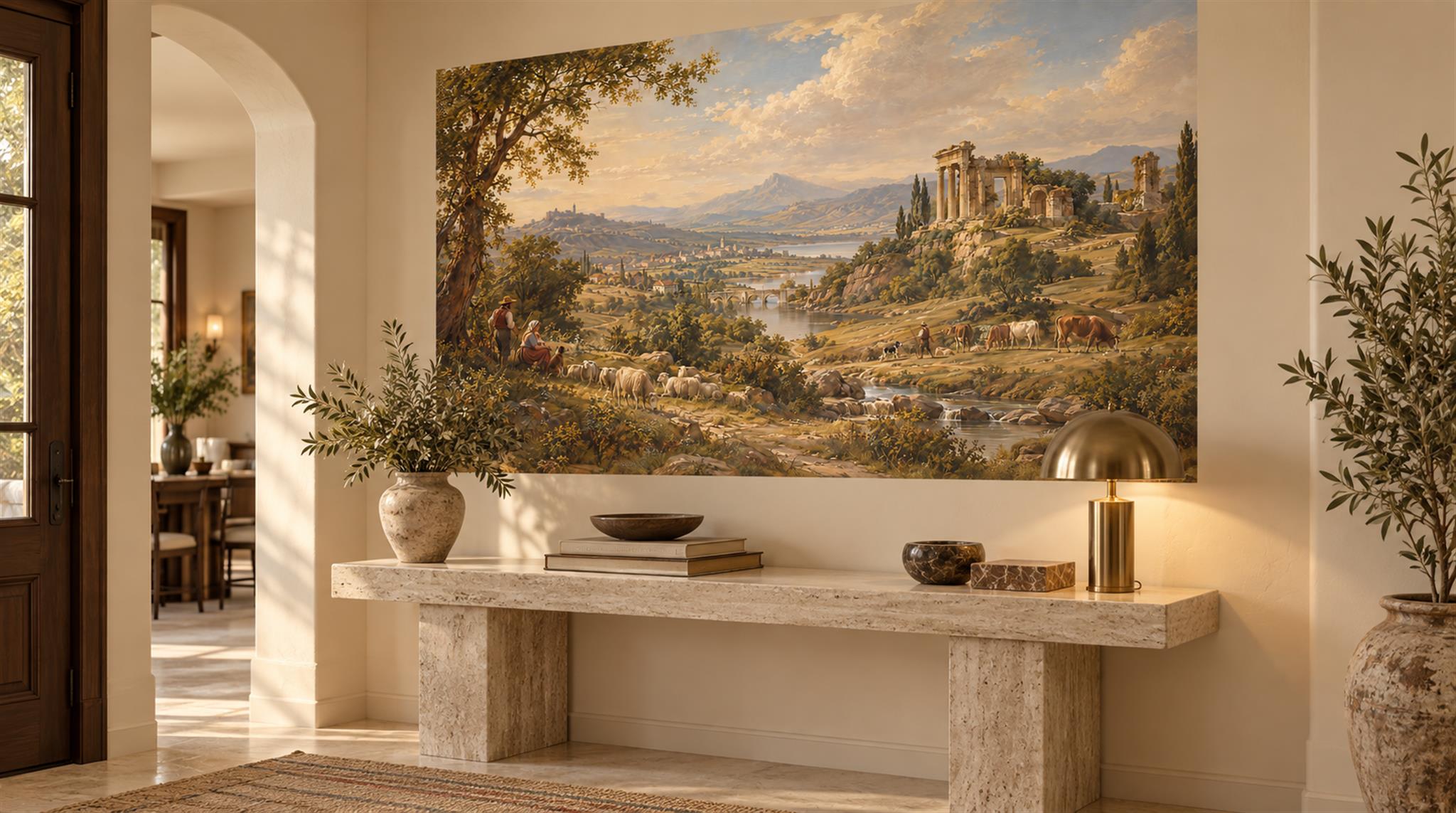 Gold Decorative Wall Art Wallpaper Mural Scene