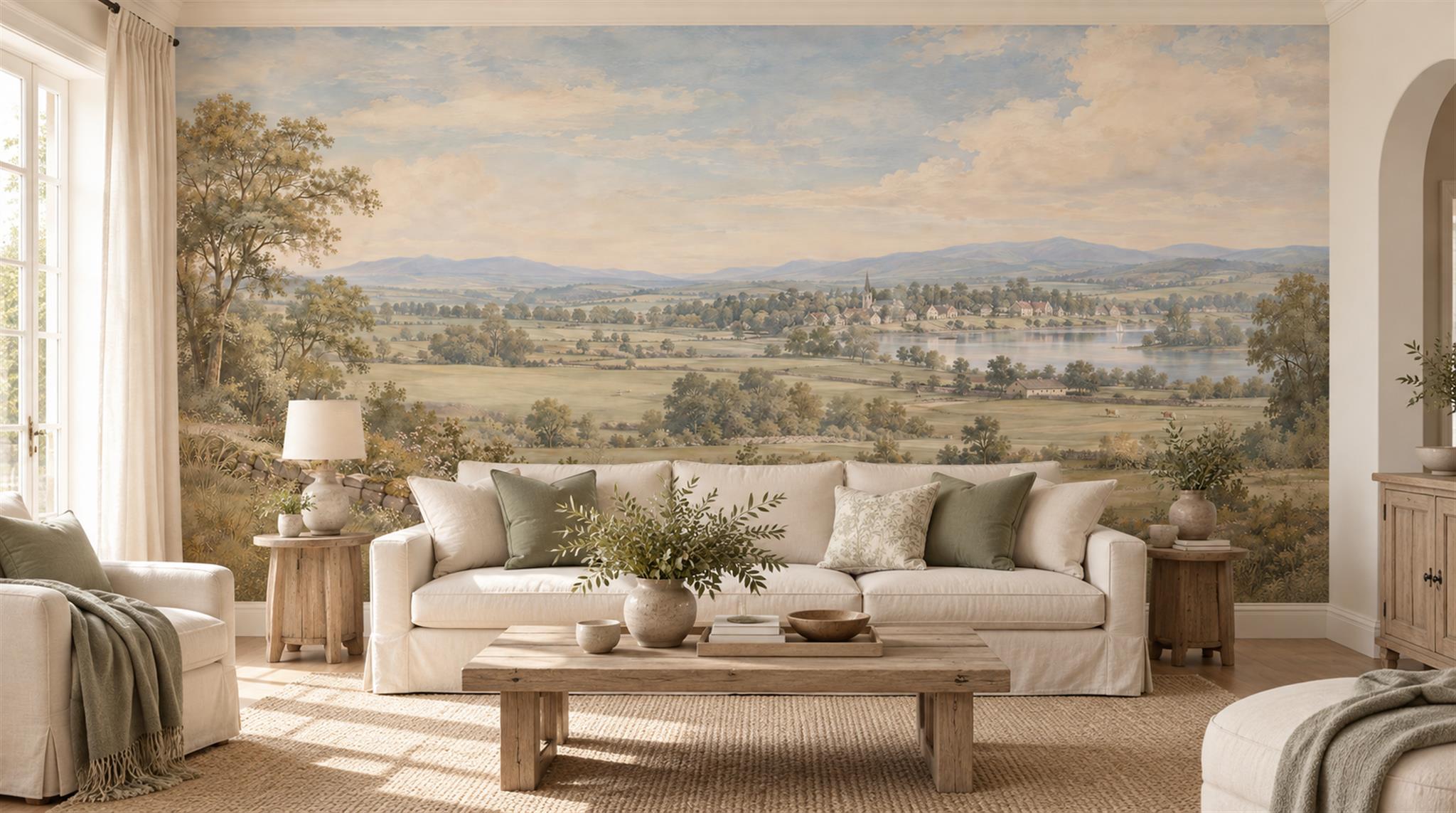 Ivory Decorative Wall Art Wallpaper Mural Main