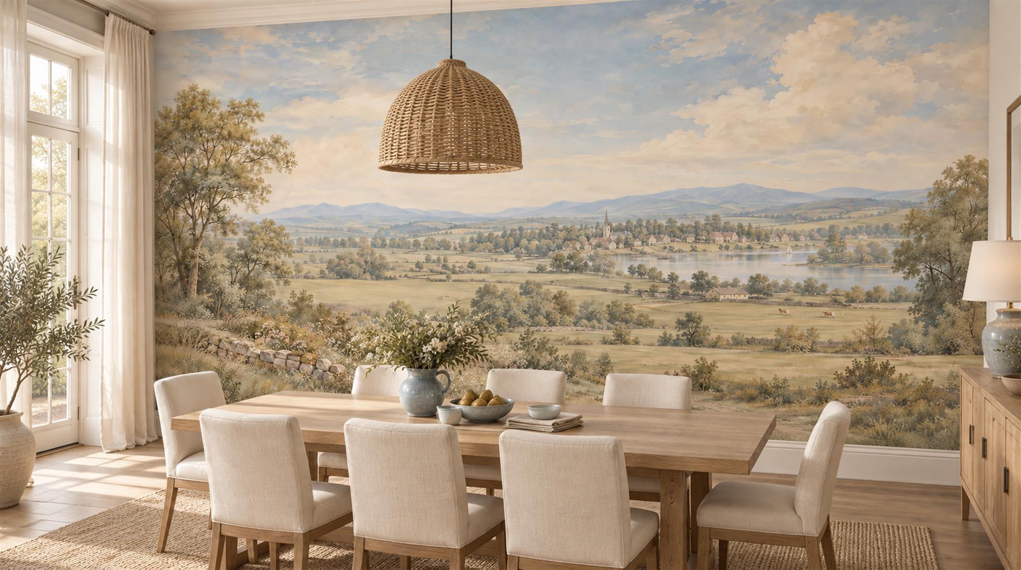 Ivory Decorative Wall Art Wallpaper Mural Scene