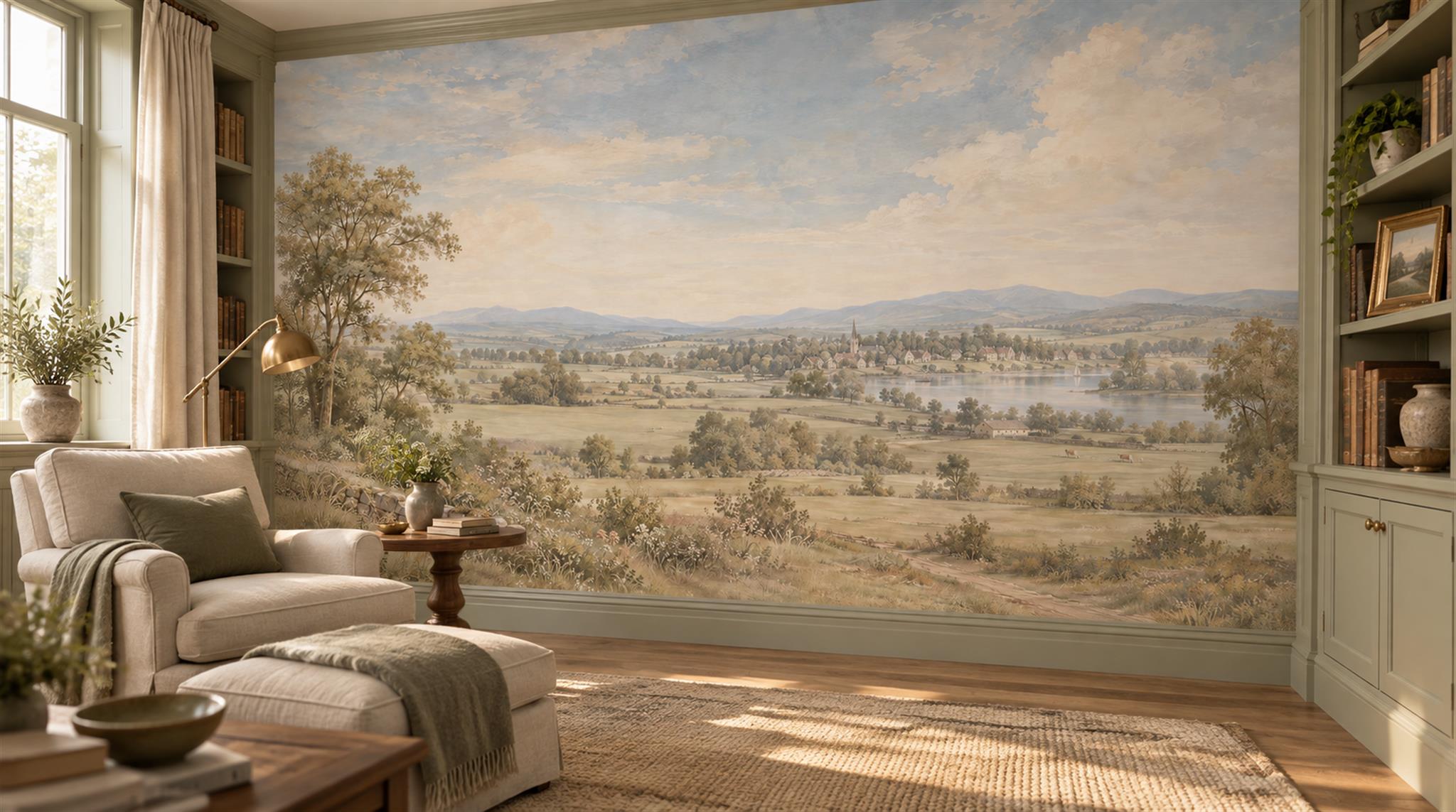 Ivory Decorative Wall Art Wallpaper Mural Scene