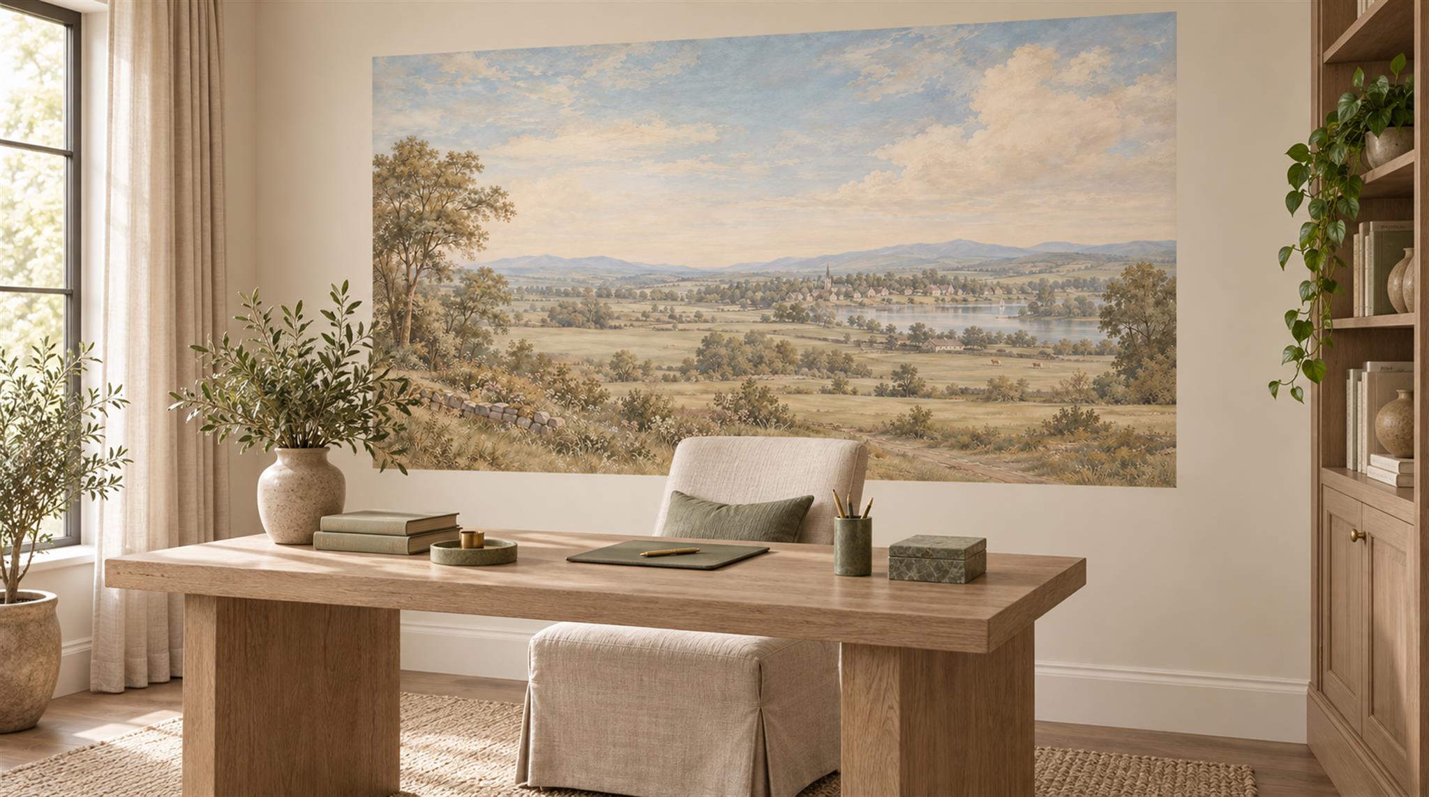 Ivory Decorative Wall Art Wallpaper Mural Scene