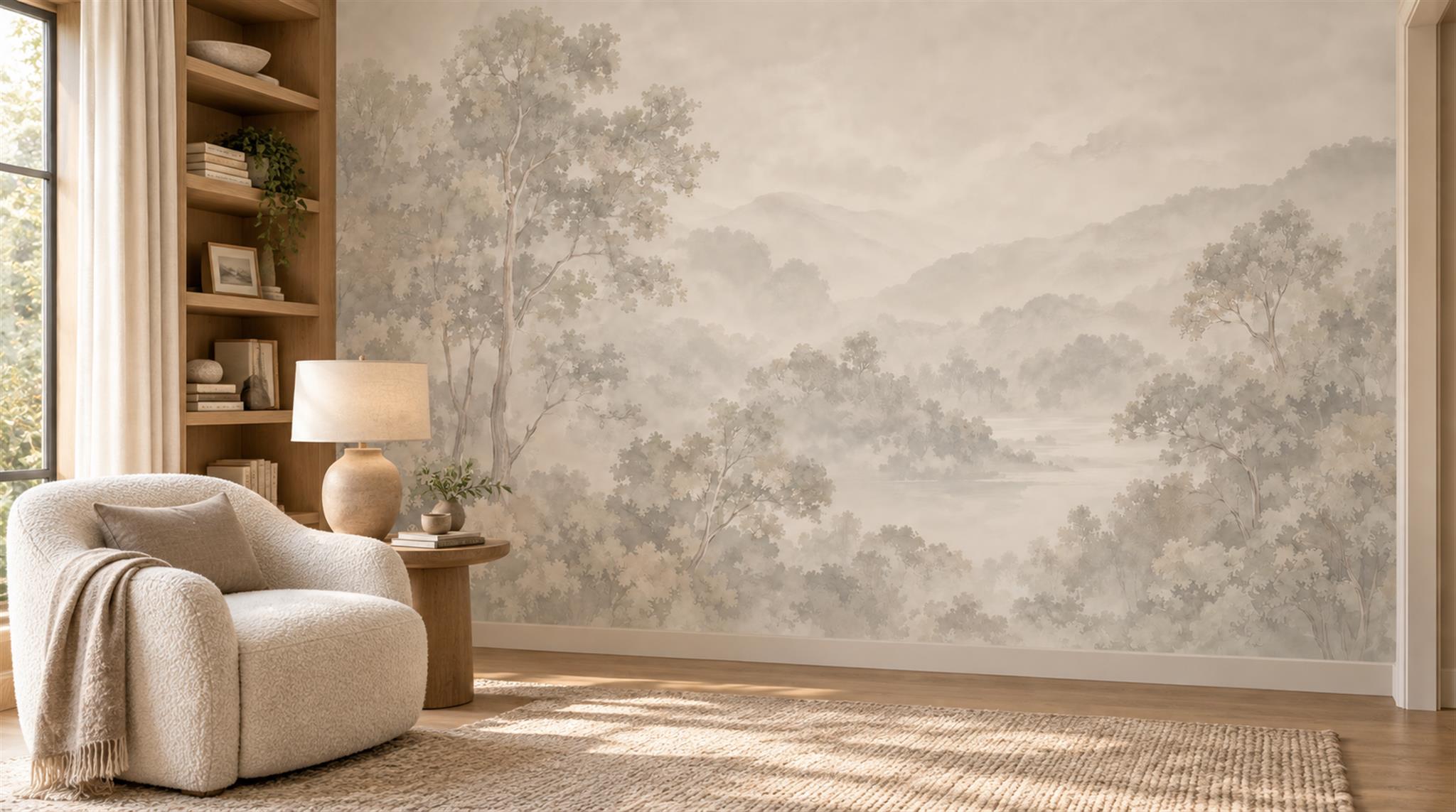 Ivory Decorative Wall Art Wallpaper Mural Scene