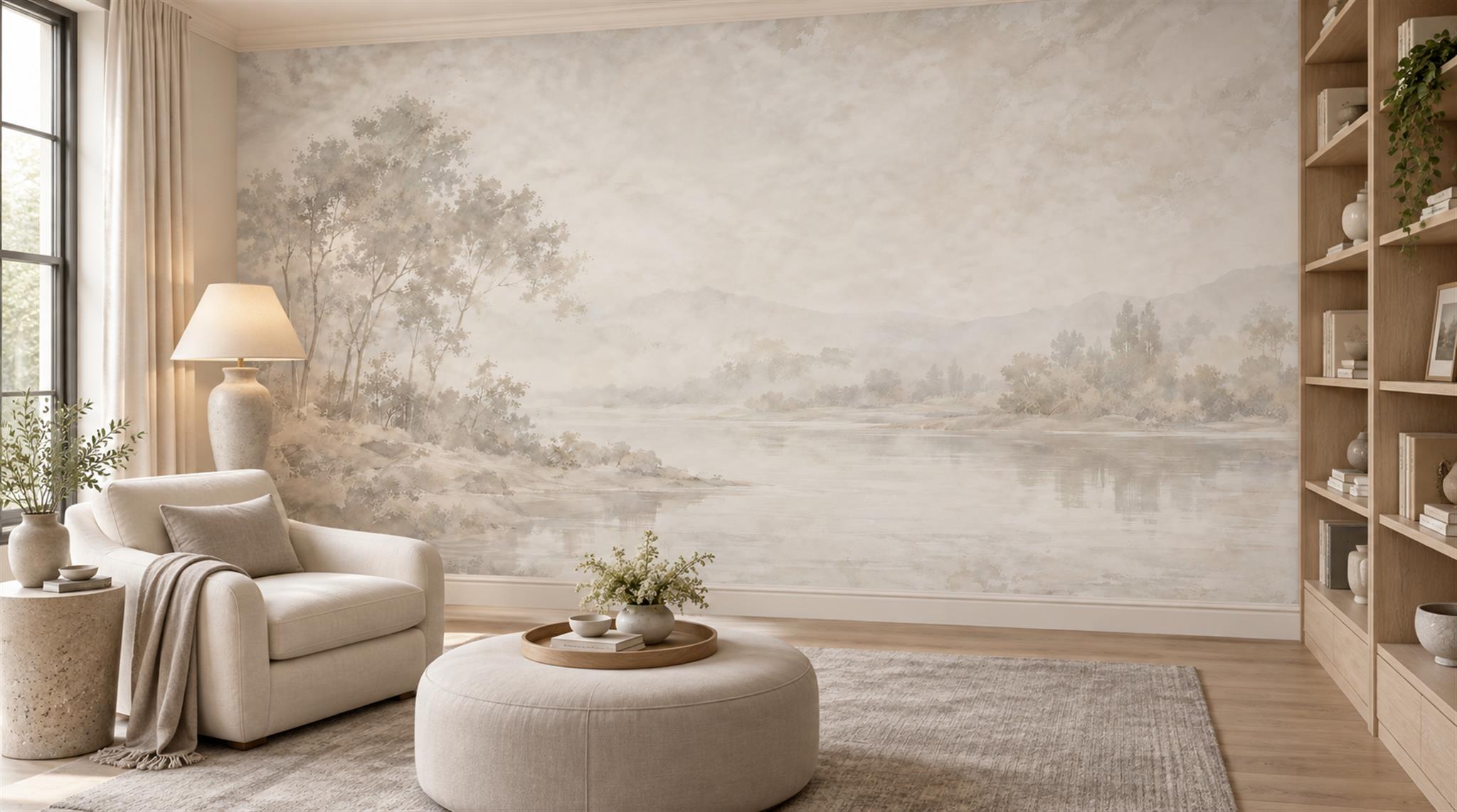 Ivory Decorative Wall Art Wallpaper Mural Scene