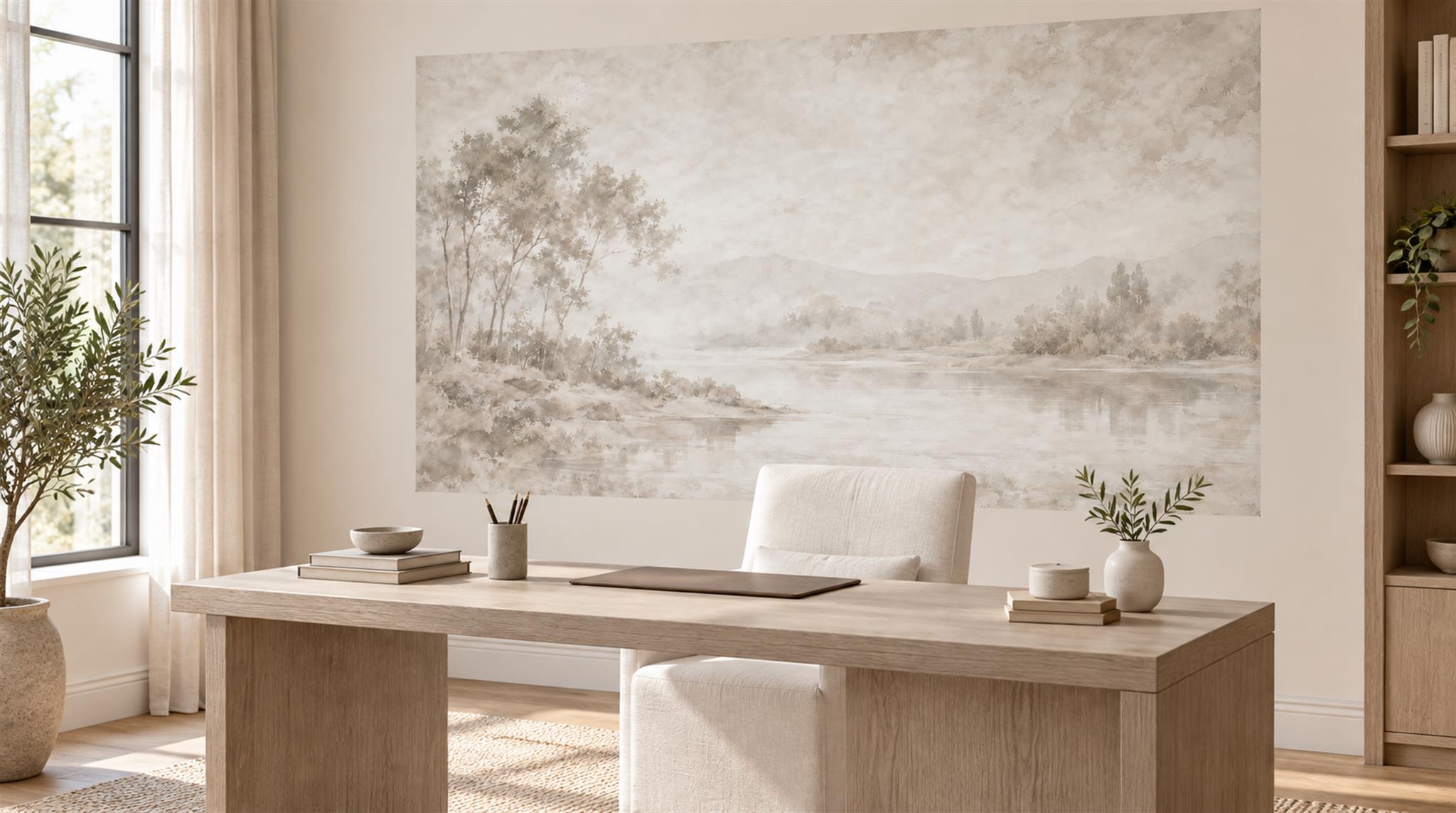Ivory Decorative Wall Art Wallpaper Mural Scene
