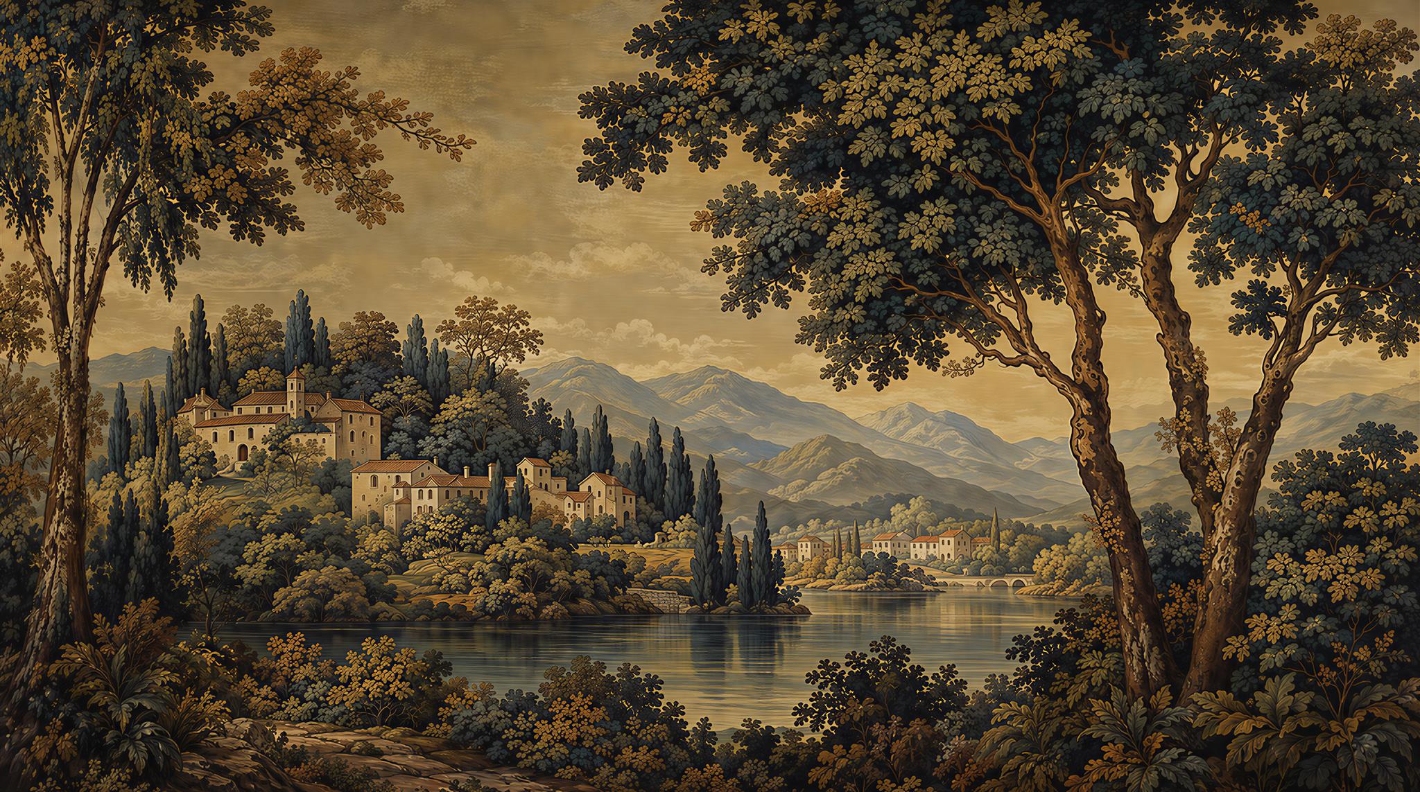 Sepia Decorative Wall Art Wallpaper Mural Main