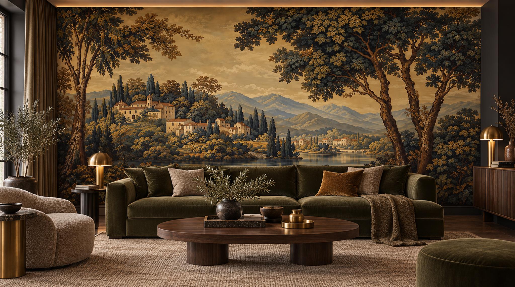 Sepia Decorative Wall Art Wallpaper Mural Main
