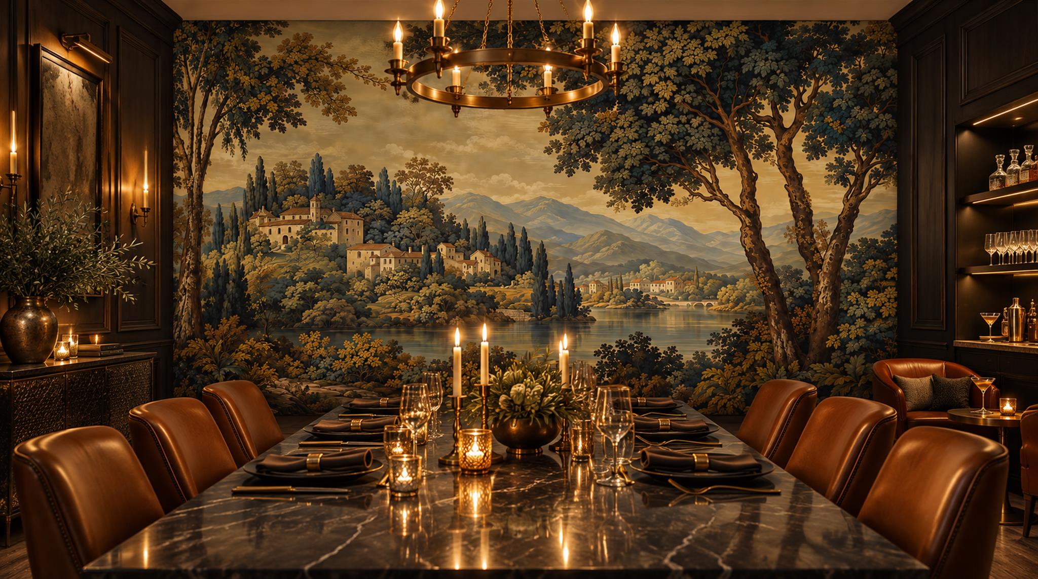 Sepia Decorative Wall Art Wallpaper Mural Scene