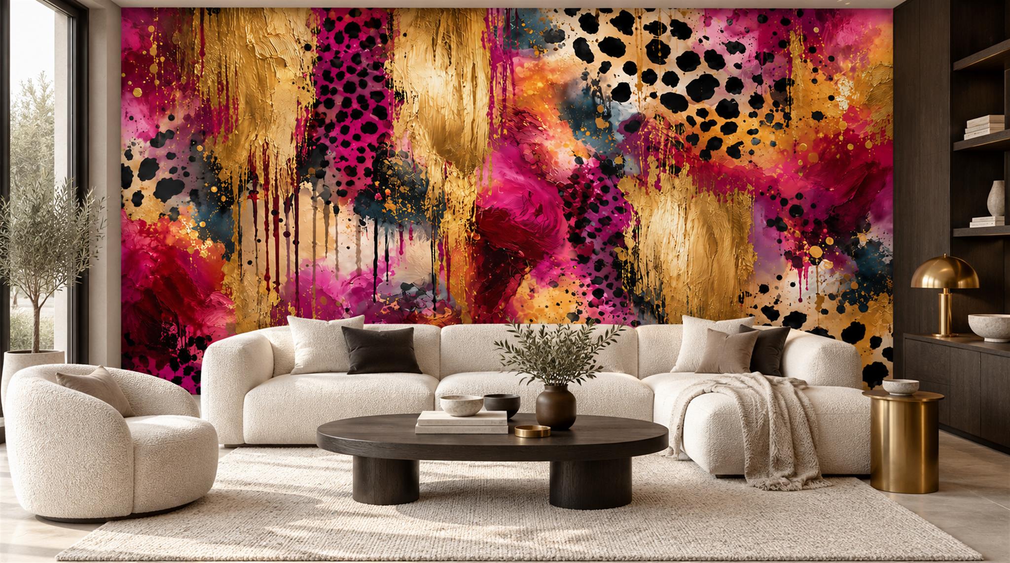 Neutral Decorative Wall Art Wallpaper Mural
