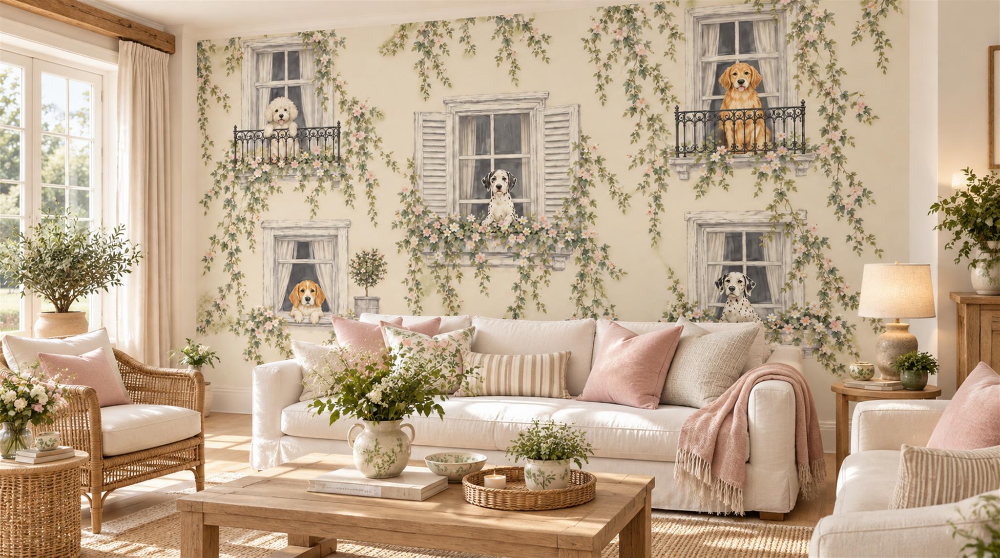 Neutral Decorative Wall Art Wallpaper Mural Scene