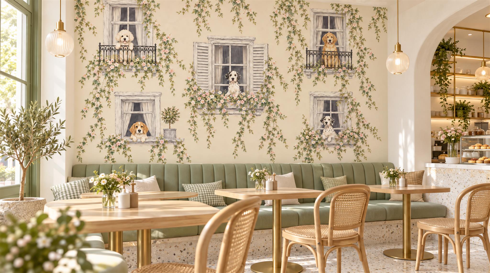 Neutral Decorative Wall Art Wallpaper Mural Scene