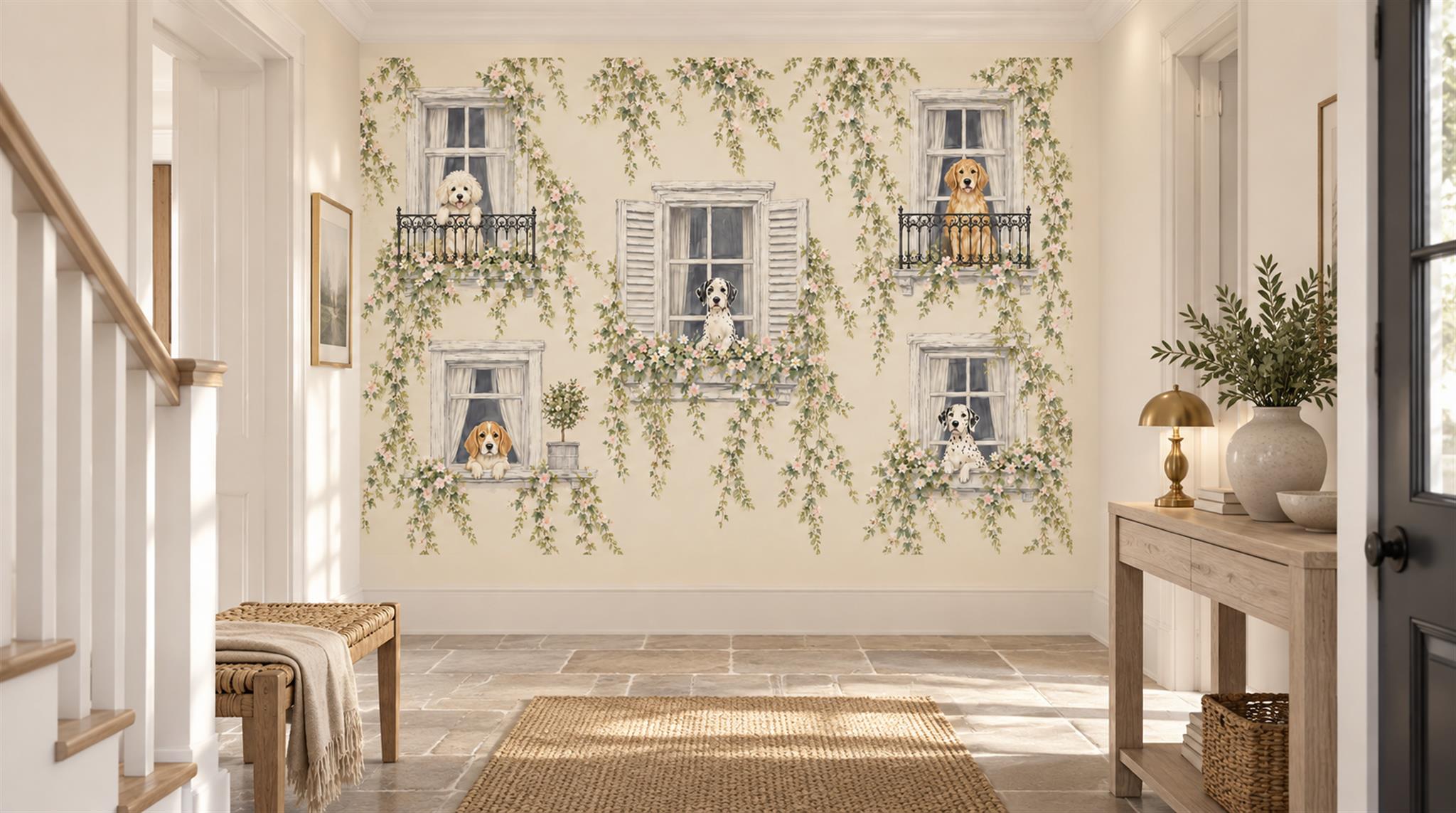 Neutral Decorative Wall Art Wallpaper Mural Scene