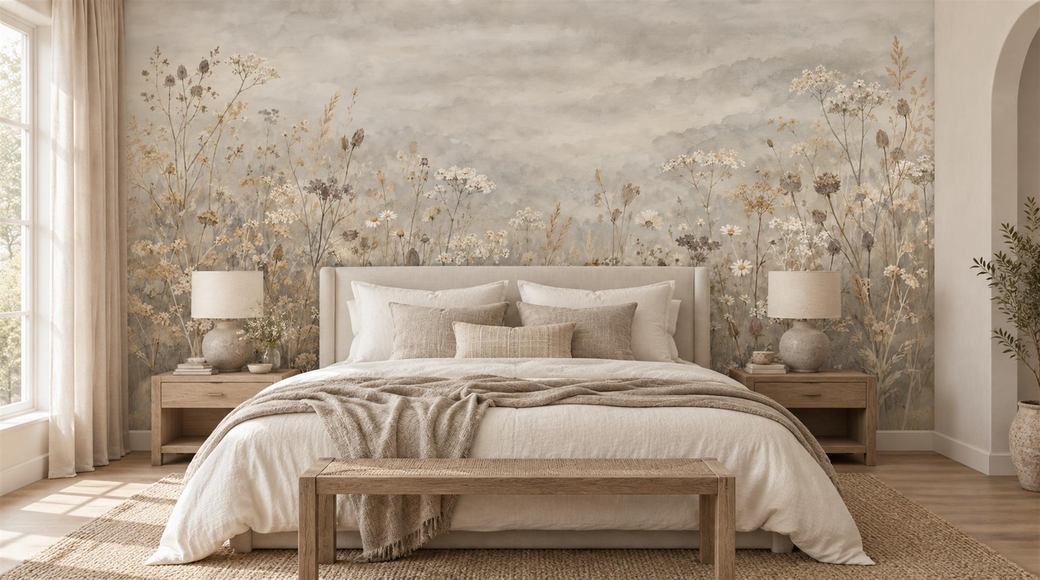 Ivory Decorative Wall Art Wallpaper Mural Main