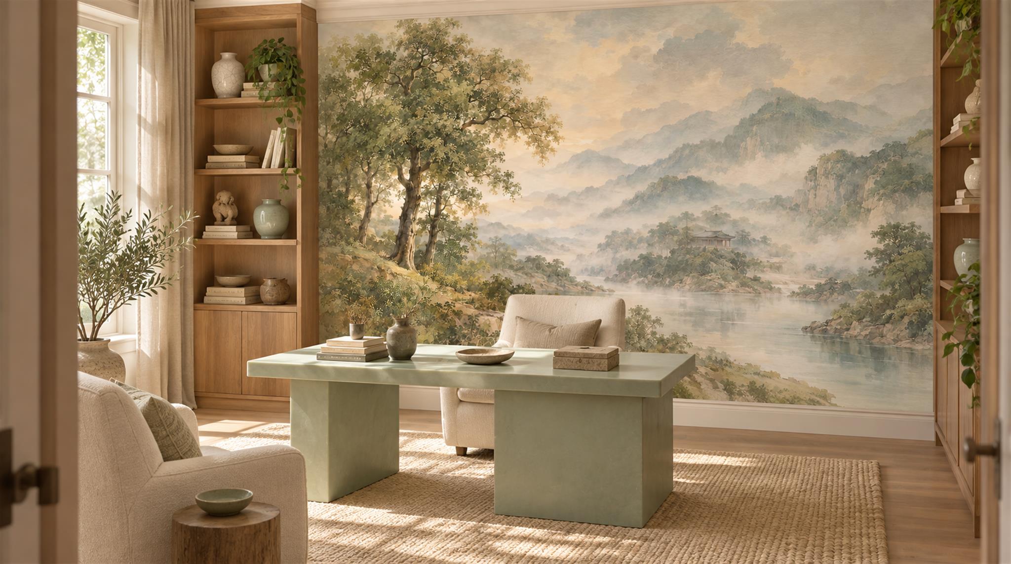 Ivory Decorative Wall Art Wallpaper Mural Scene
