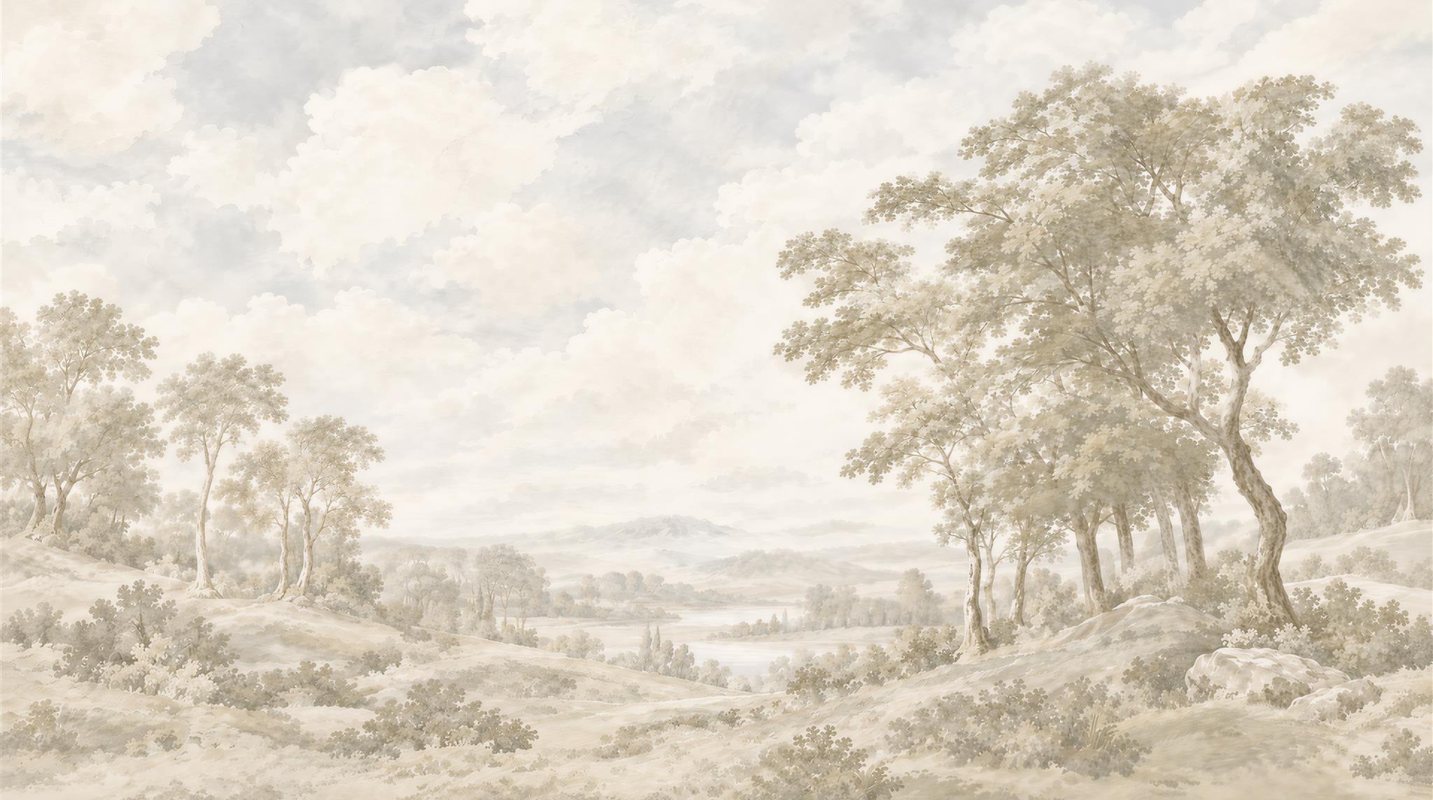 Ivory Decorative Wall Art Wallpaper Mural Main