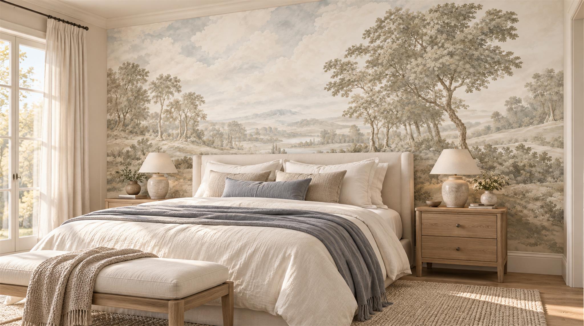 Ivory Decorative Wall Art Wallpaper Mural Main