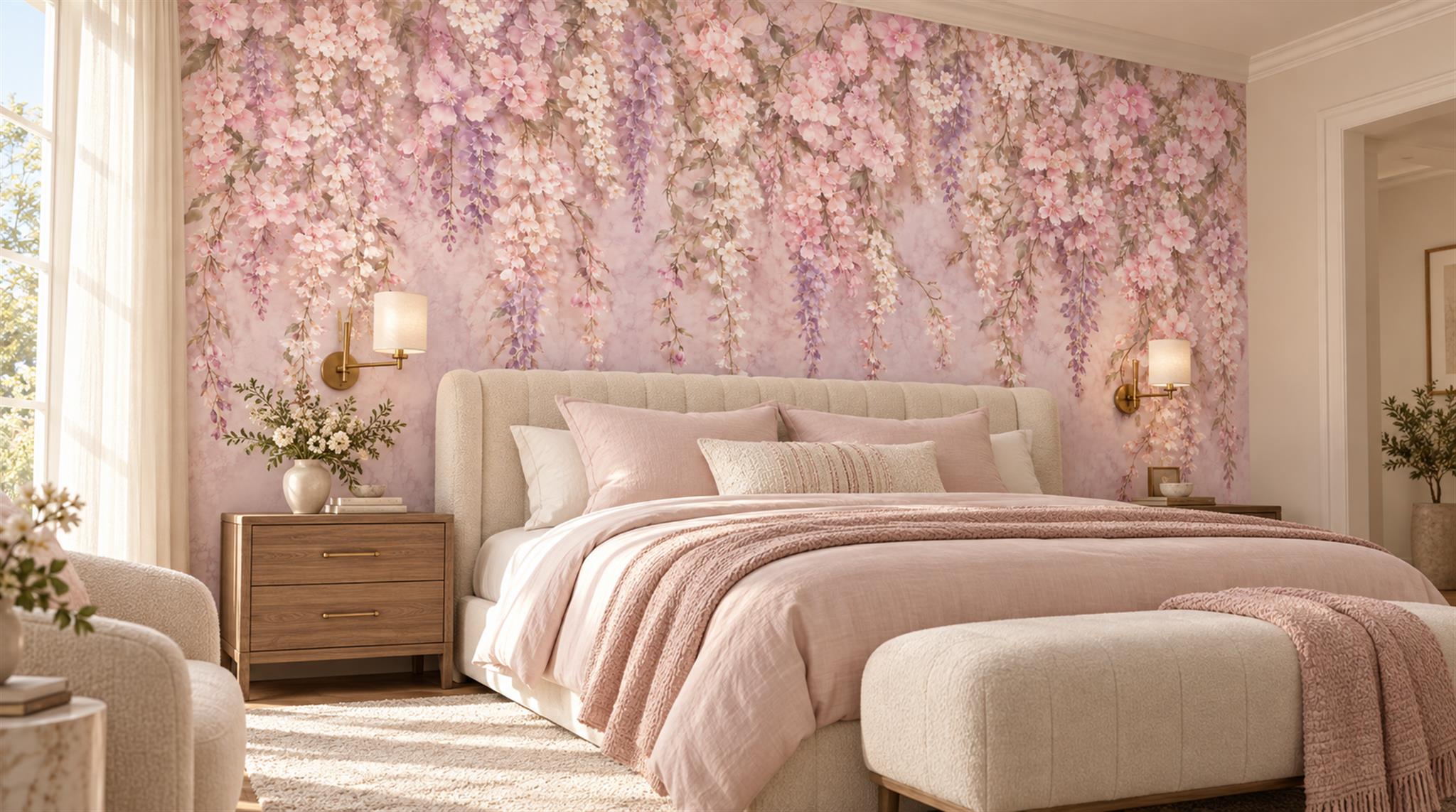 Pink Decorative Wall Art Wallpaper Mural