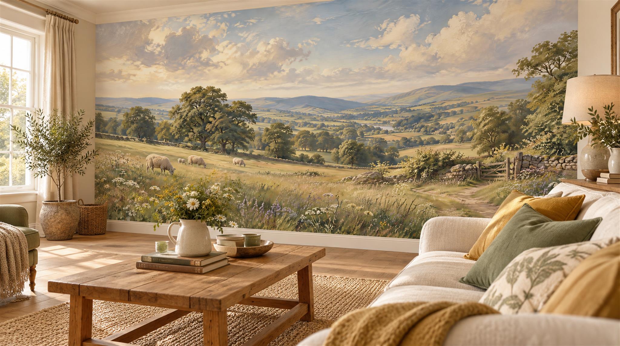 Olive Decorative Wall Art Wallpaper Mural Main