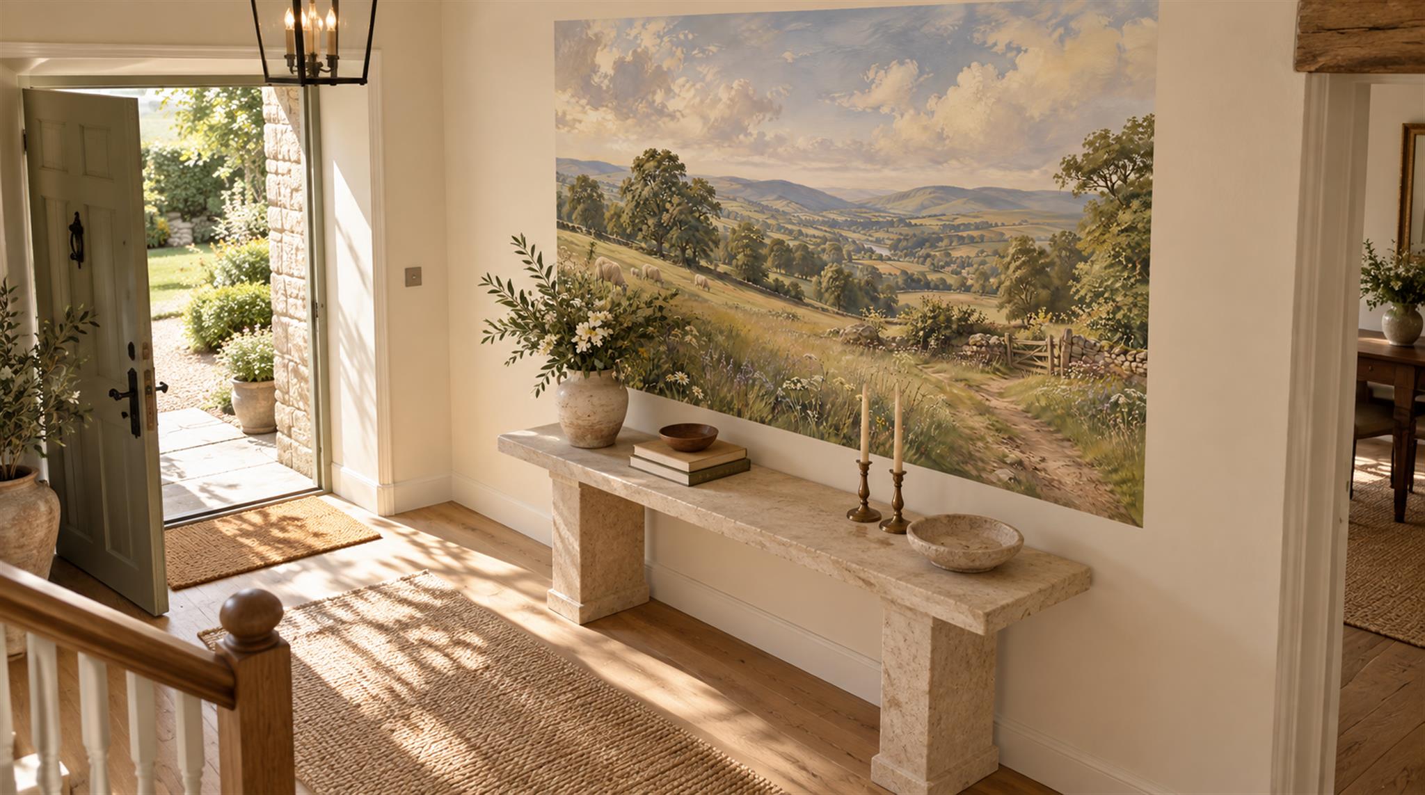 Olive Decorative Wall Art Wallpaper Mural Scene