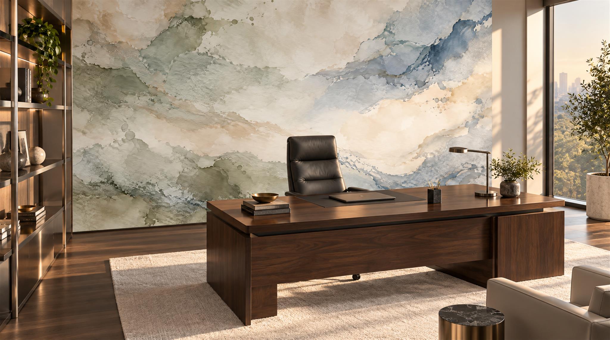 Blue Soft Cloudscape Wallpaper Mural Scene