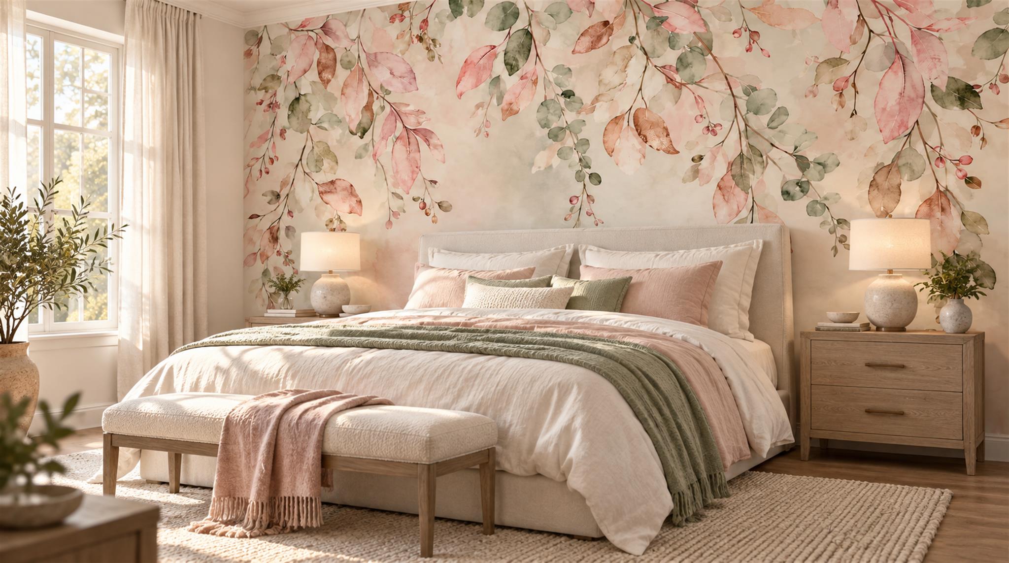 Pink Decorative Wall Art Wallpaper Mural Main