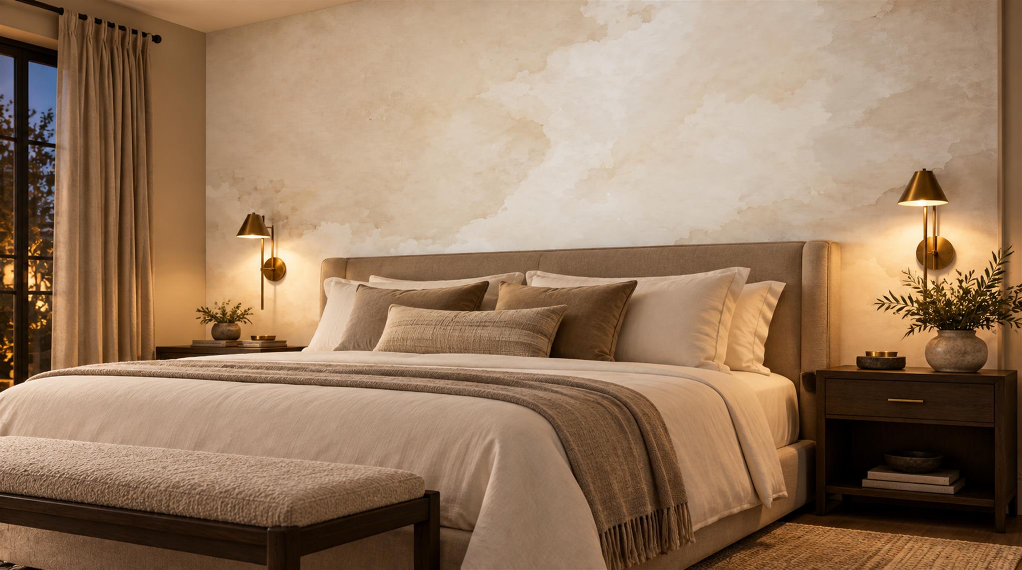 Ivory Soft Cloudscape Wallpaper Mural Scene