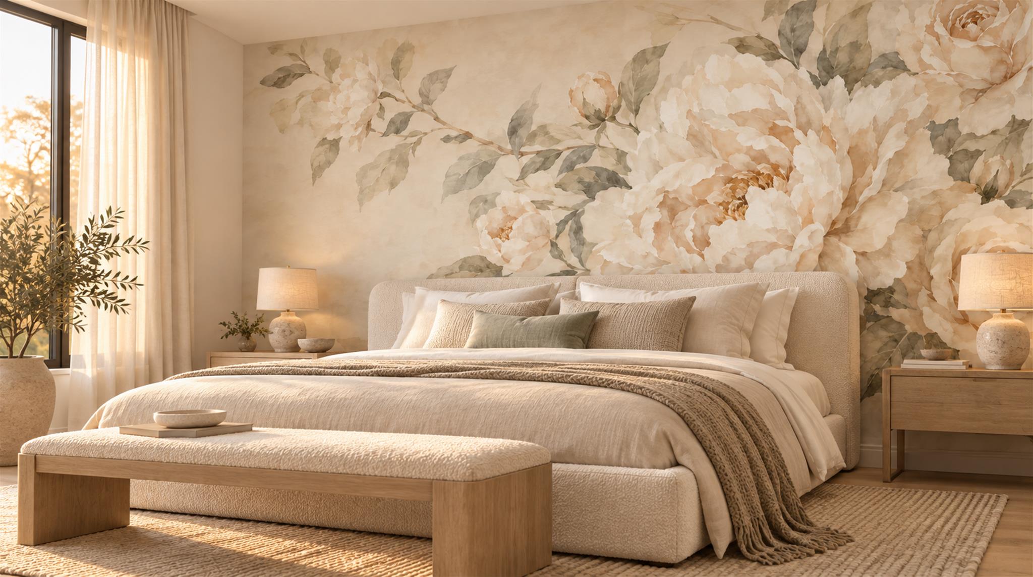 Ivory Decorative Wall Art Wallpaper Mural Main