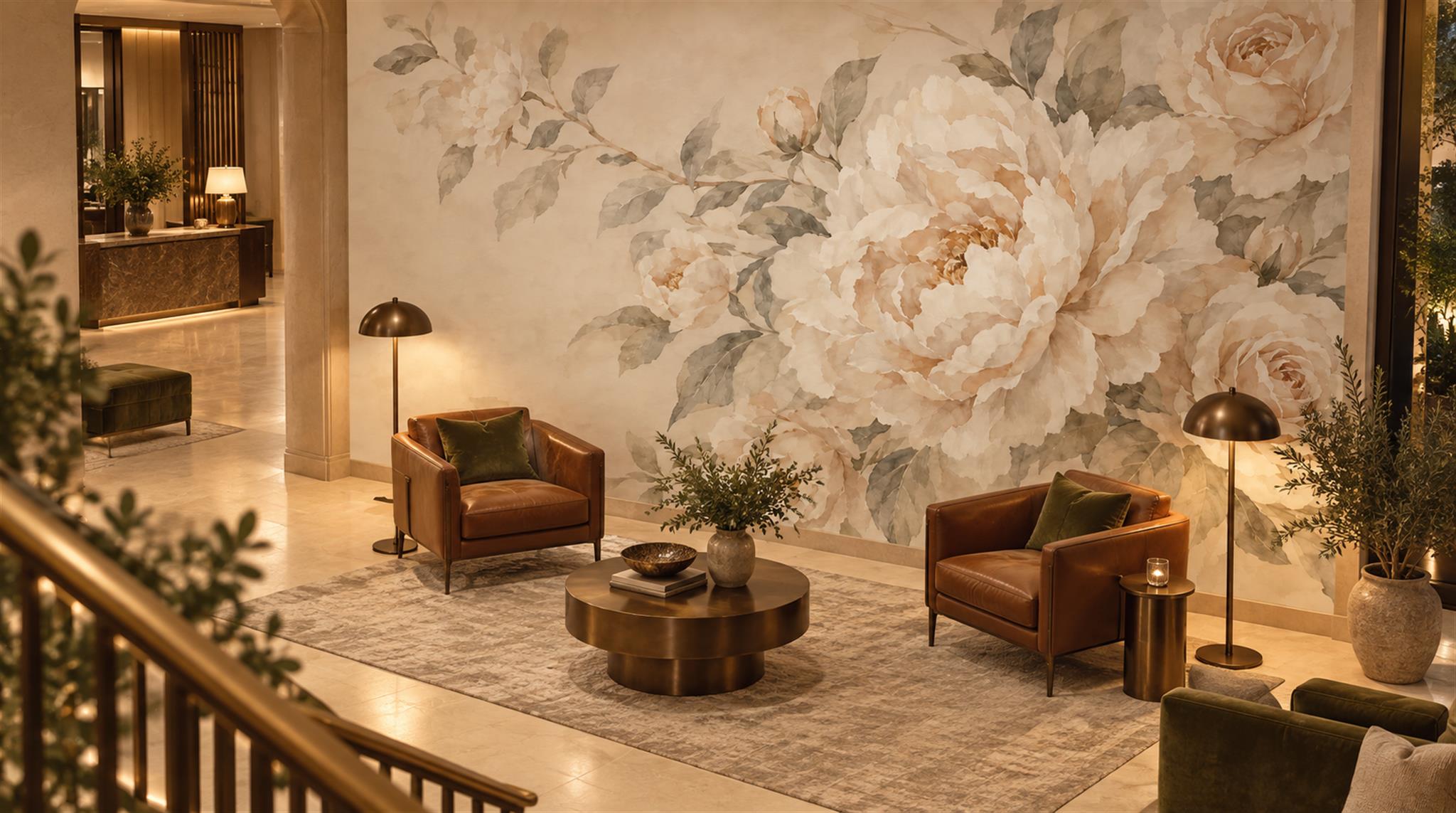 Ivory Decorative Wall Art Wallpaper Mural Scene