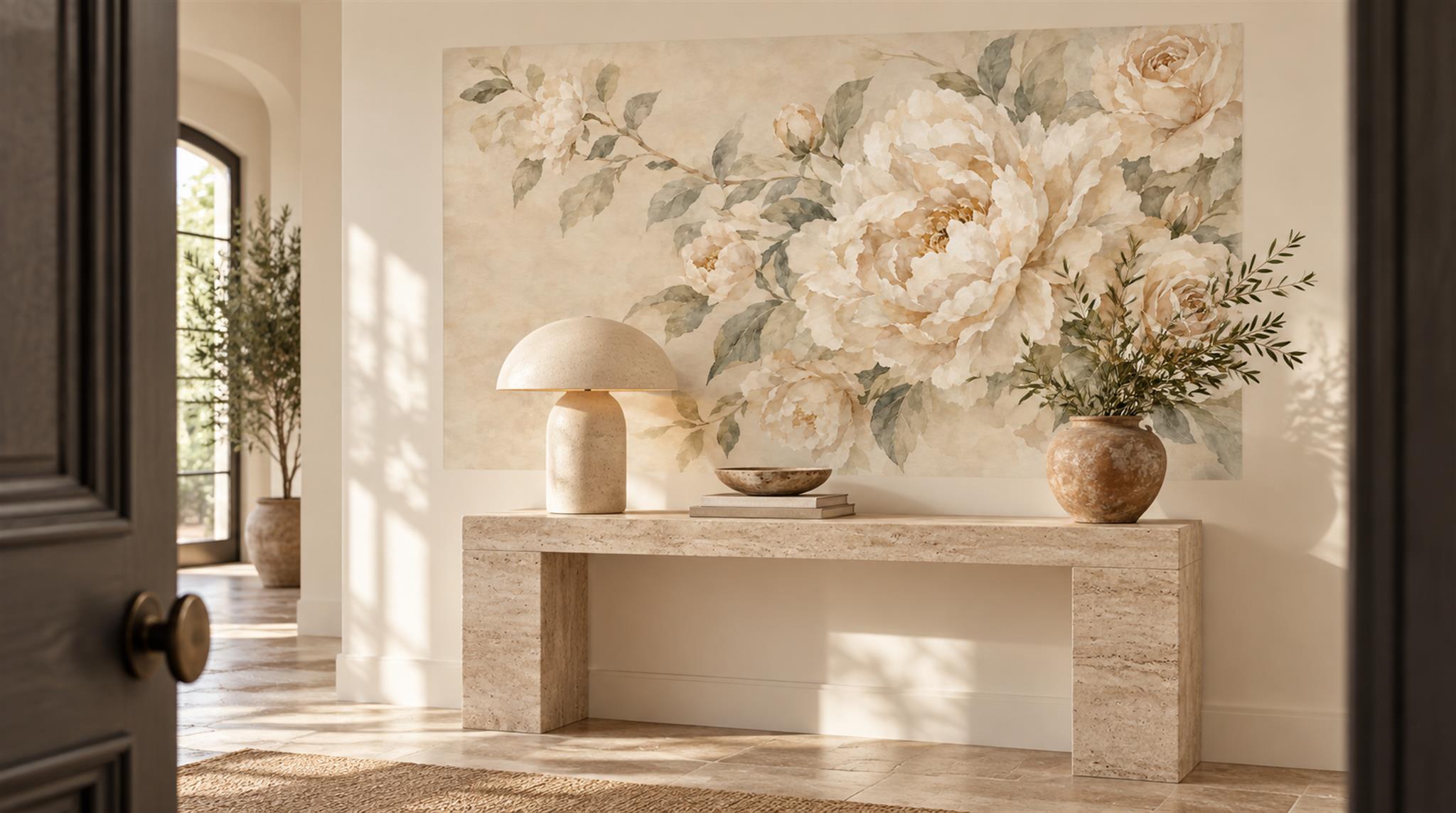 Ivory Decorative Wall Art Wallpaper Mural Scene