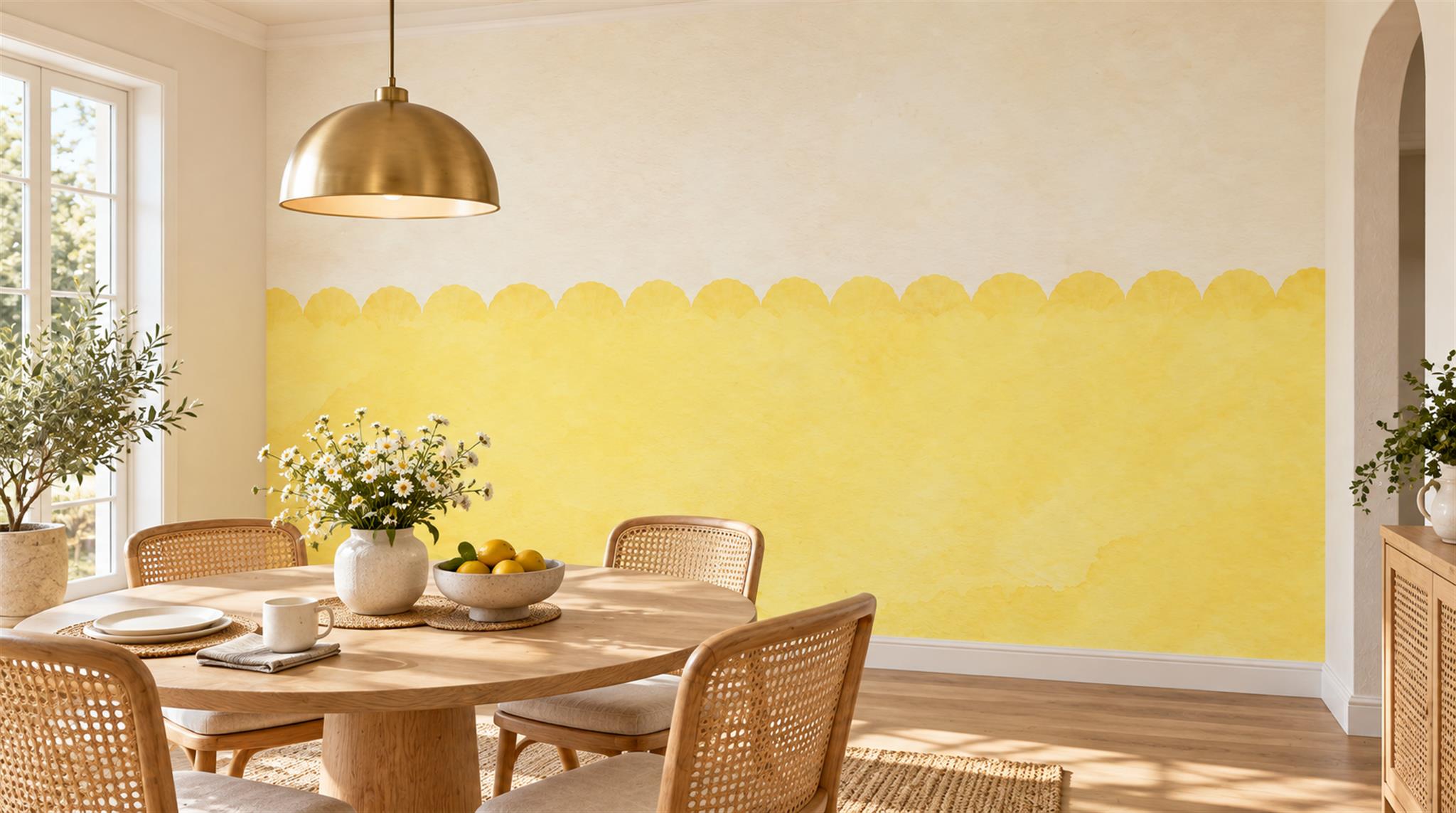 Gold Decorative Wall Art Wallpaper Mural Scene