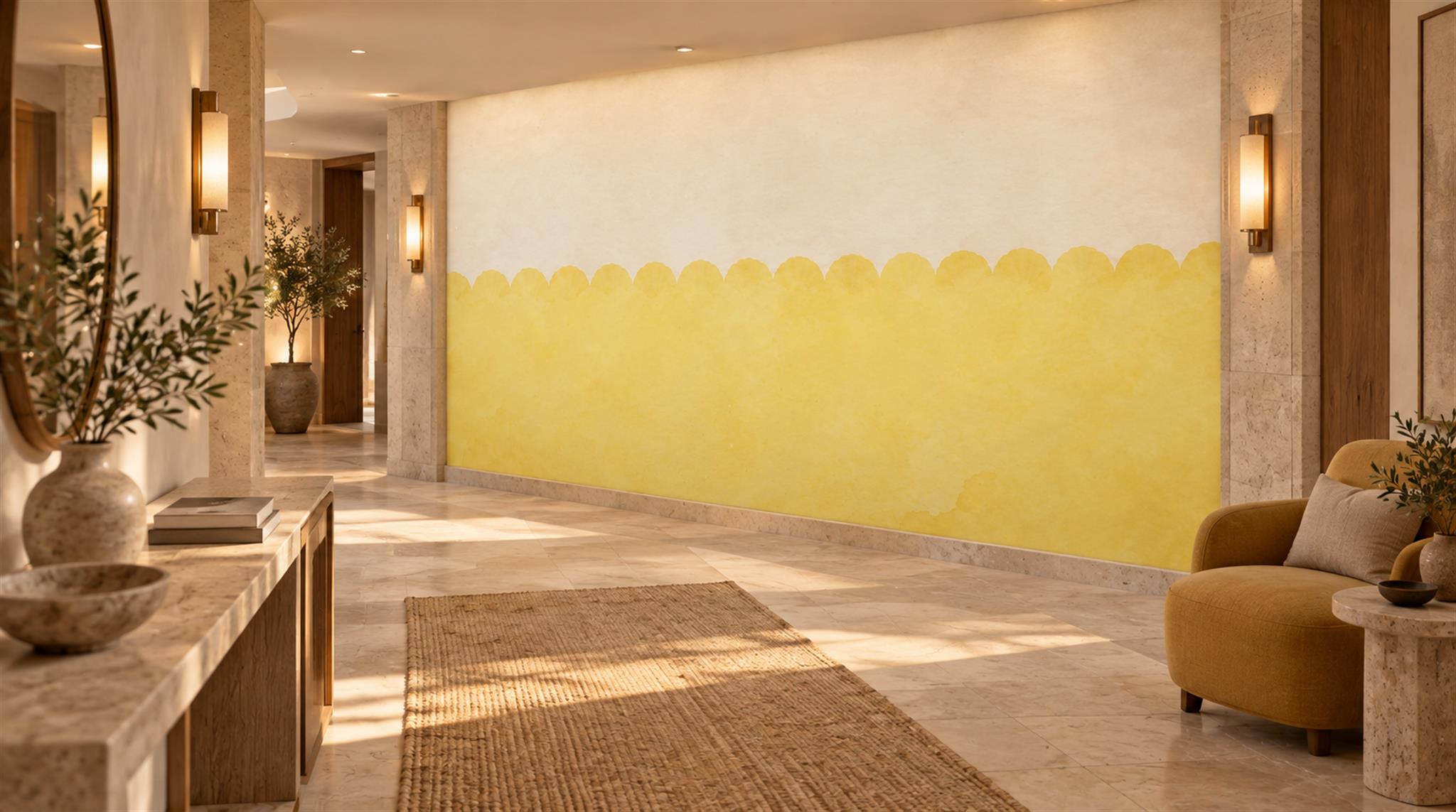 Gold Decorative Wall Art Wallpaper Mural Scene